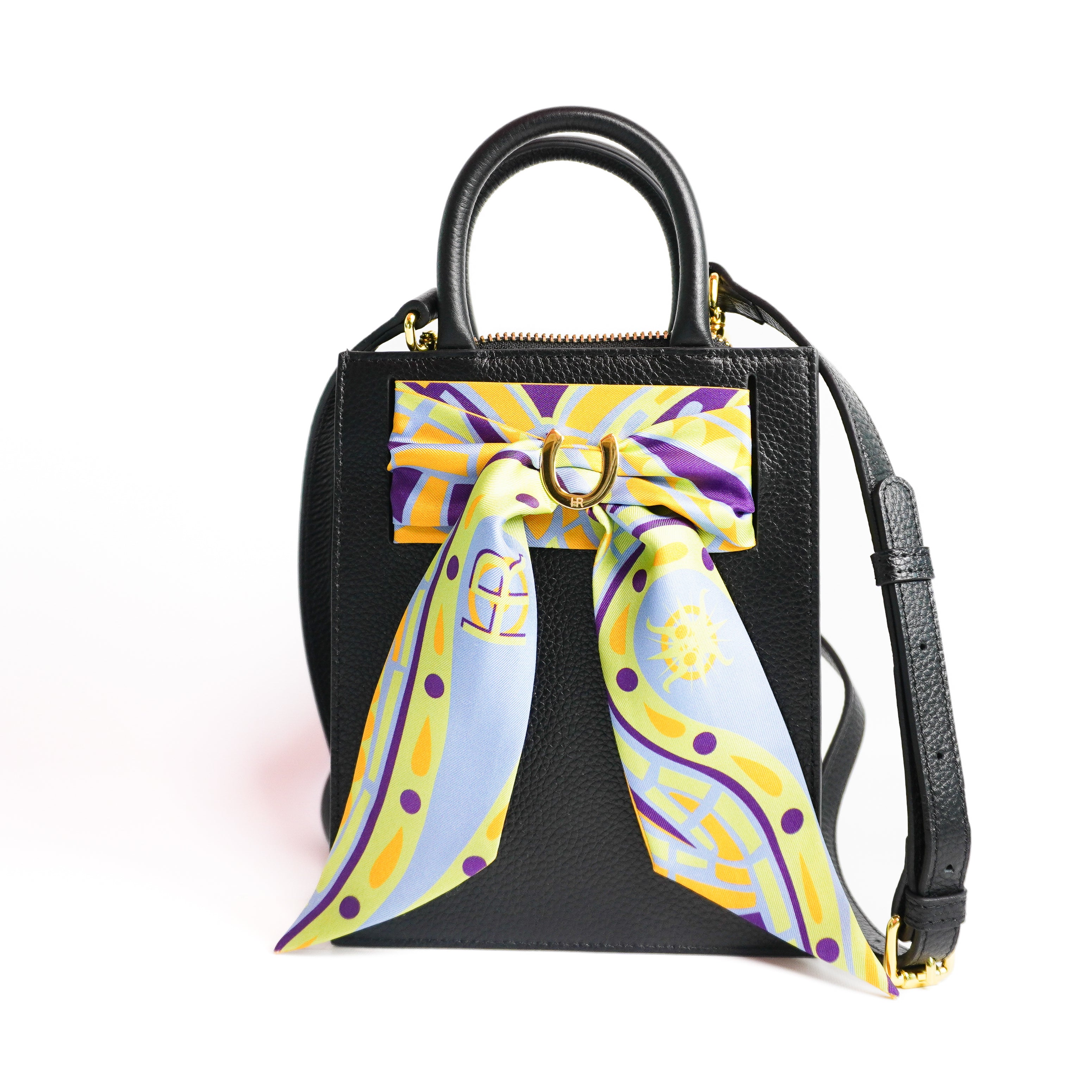 Leather Mini Calista + Paisley (Green) Twillionaire Leather Mini Calista Hampton Road Designs Black