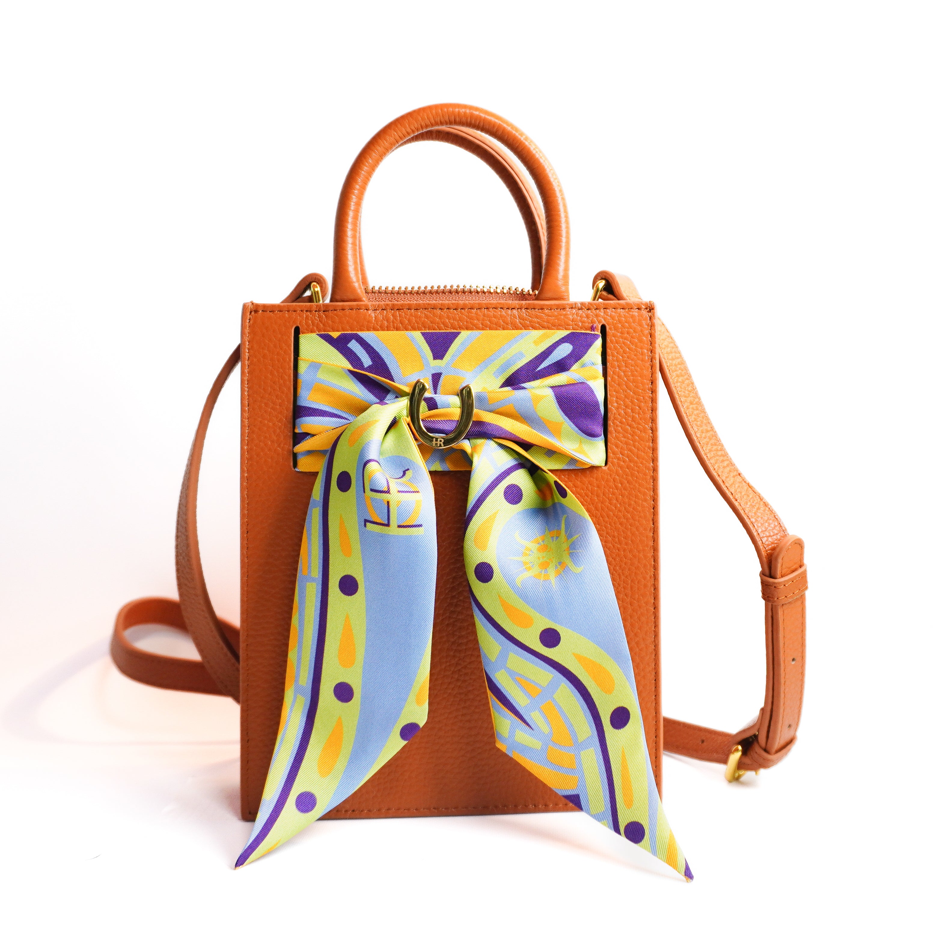 Leather Mini Calista + Paisley (Green) Twillionaire Leather Mini Calista Hampton Road Designs Camel