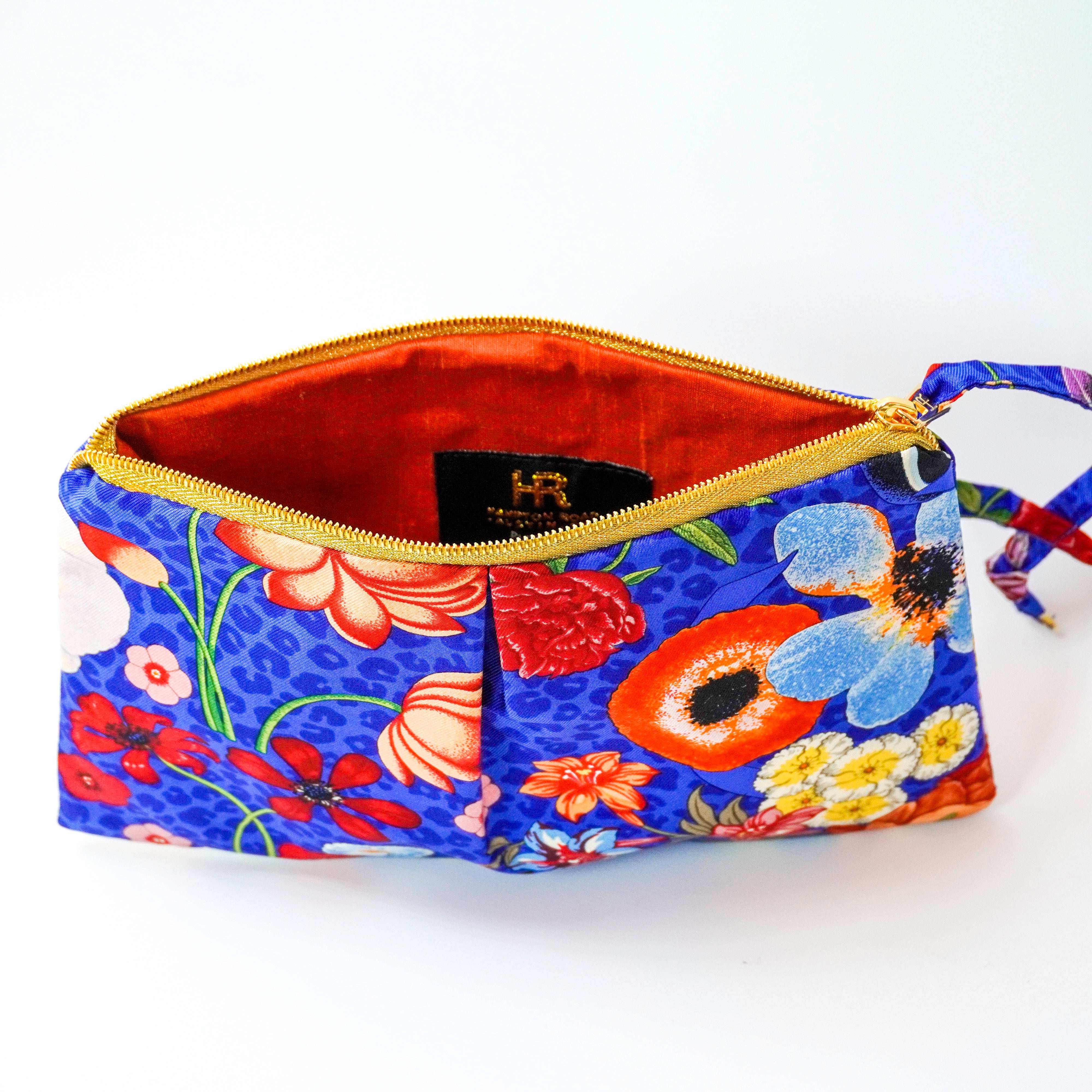 "Leopard Pansy" Scarf Bag (Upcycled from Gucci Scarf) Party Clutch Hampton Road Designs