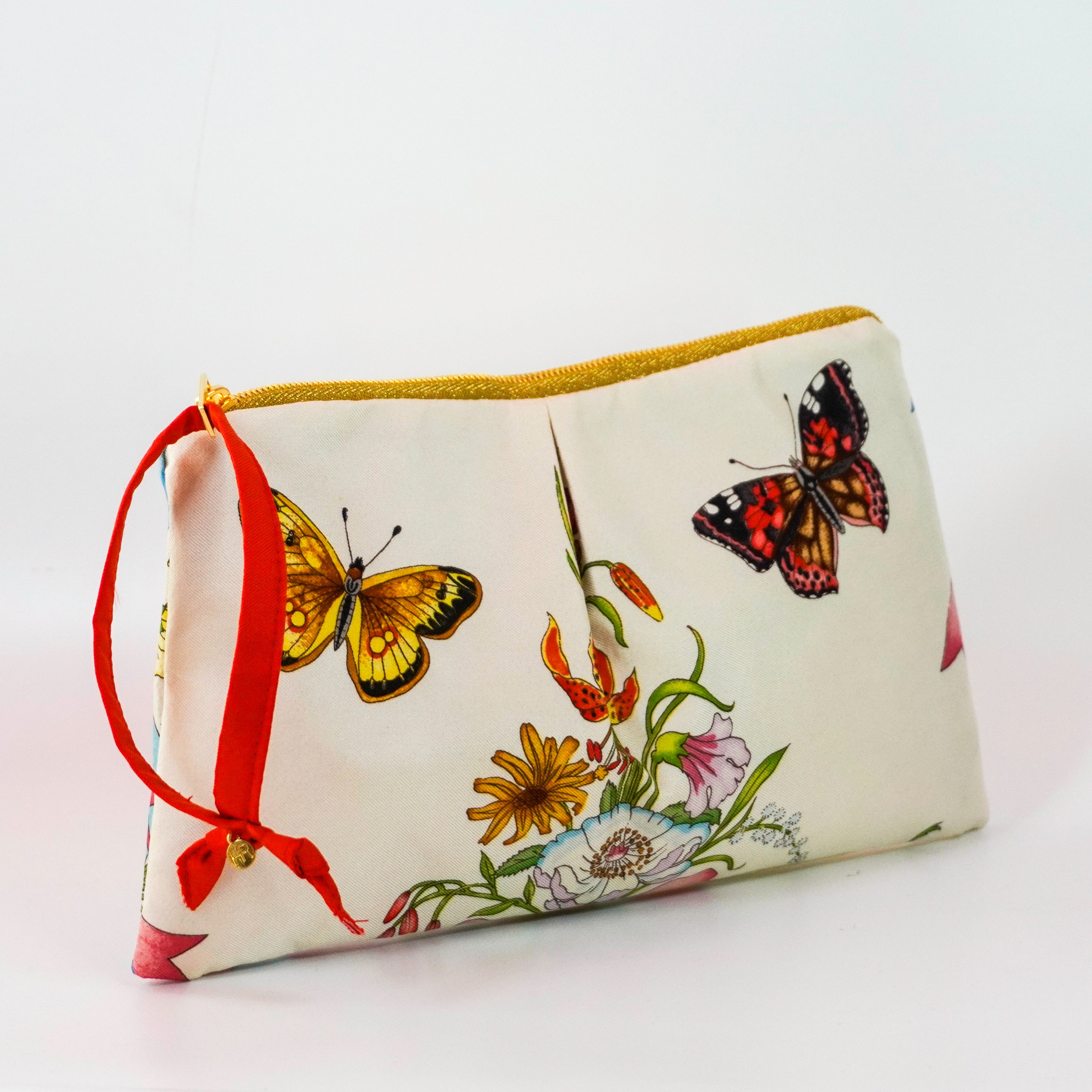 "Petunia's Garden" Scarf Bag (Upcycled from Gucci Scarf) Party Clutch Hampton Road Designs