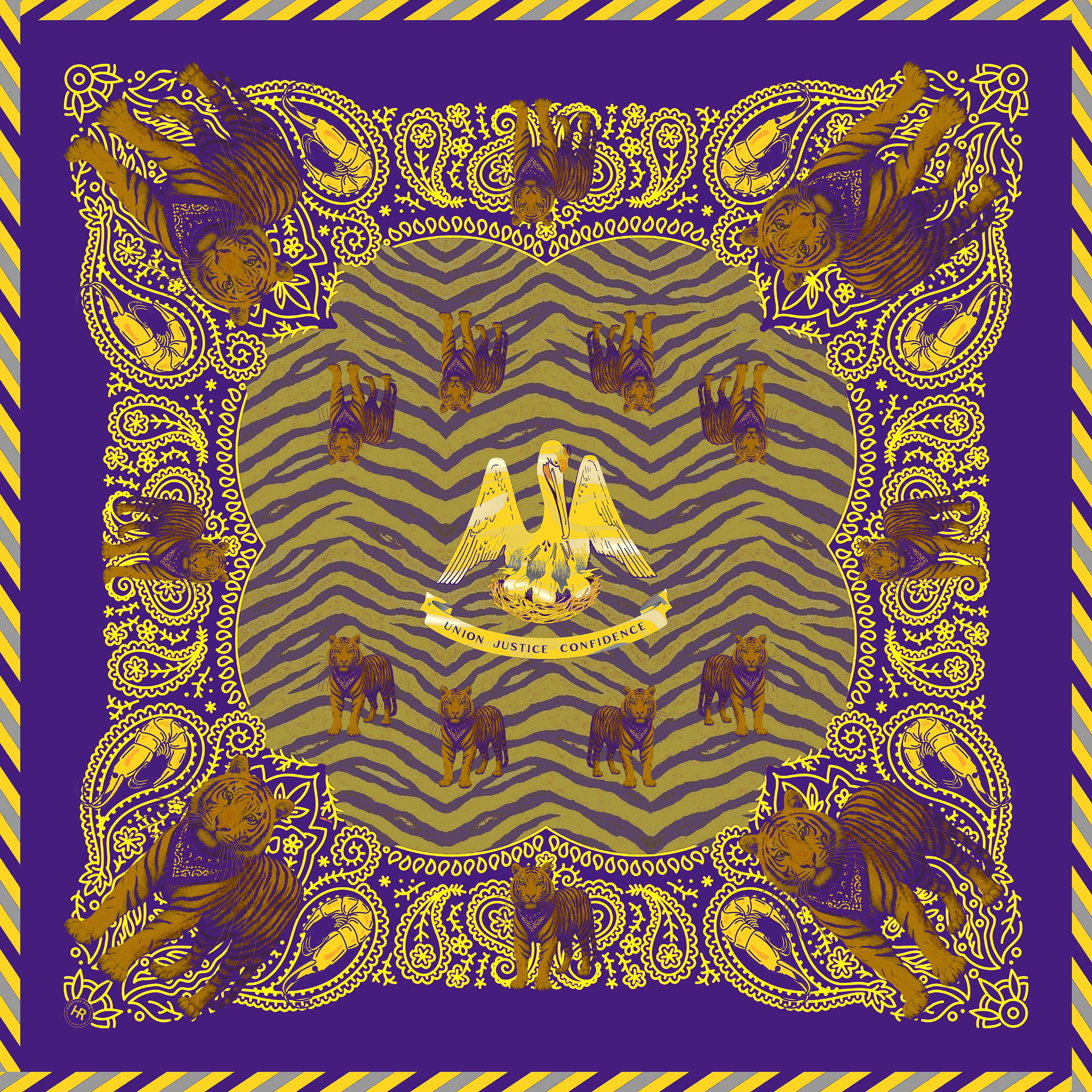 Gumbo Tigers Bandana Merchandising Display (WS) Merchandising Display WS Hampton Road Designs