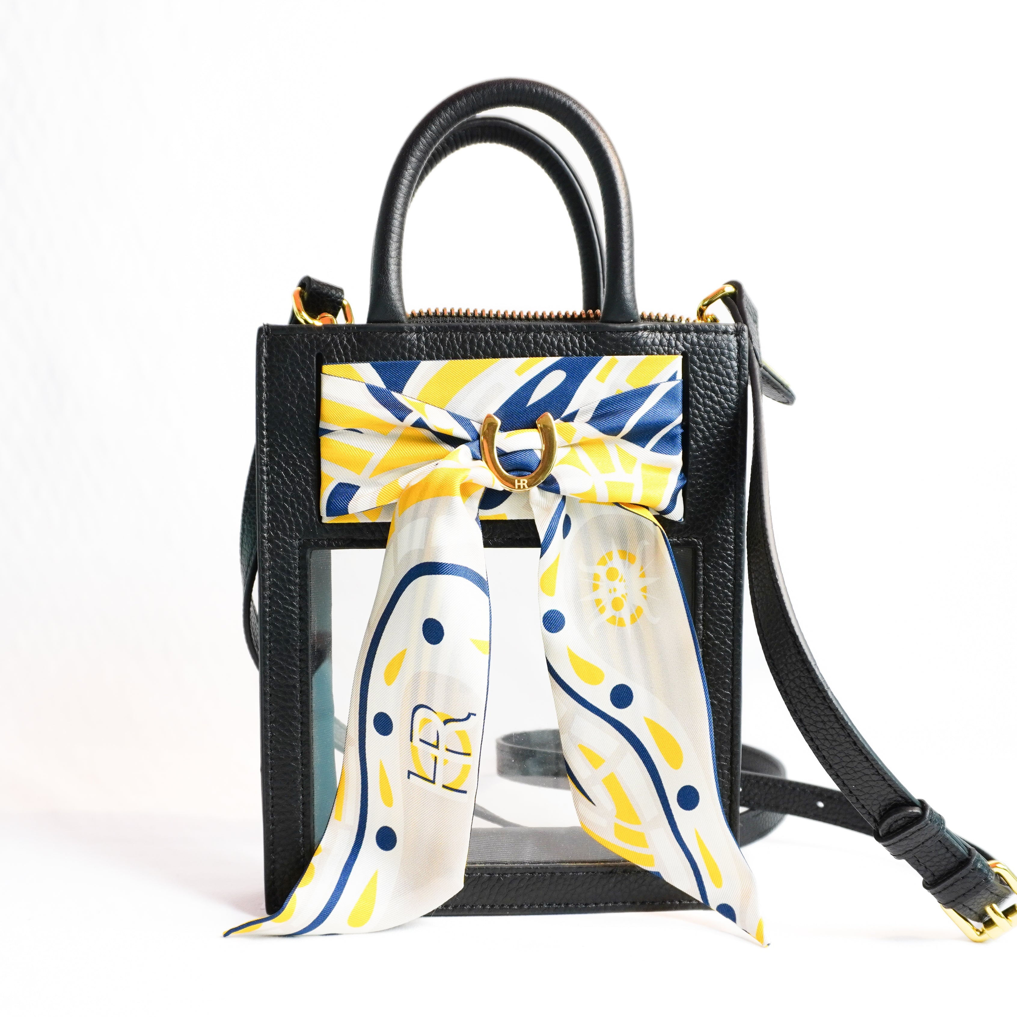 Mini Calista Clear + Maize Paisley Twillionaire Mini Calista Clear Hampton Road Designs Black  
