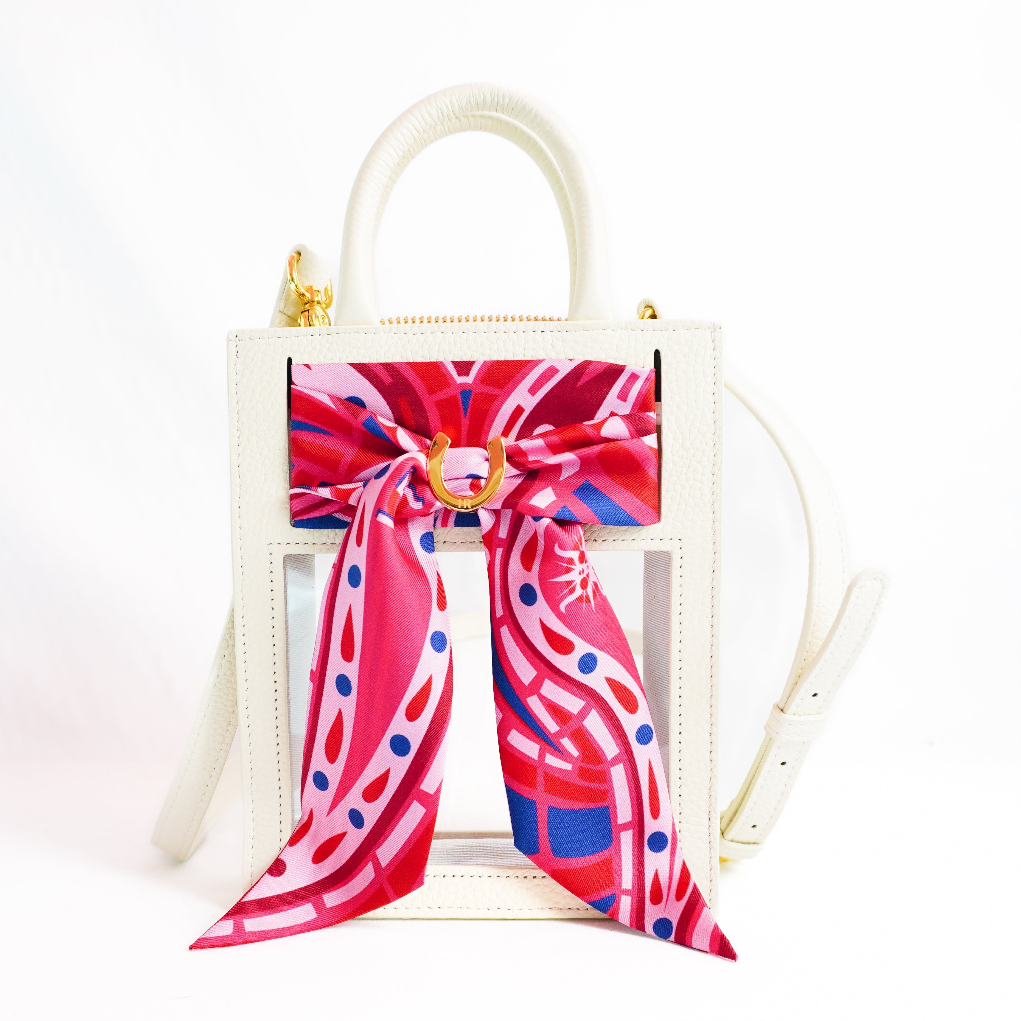 Mini Calista Clear + Fuscia Paisley Twillionaire Mini Calista Clear Hampton Road Designs Oyster  