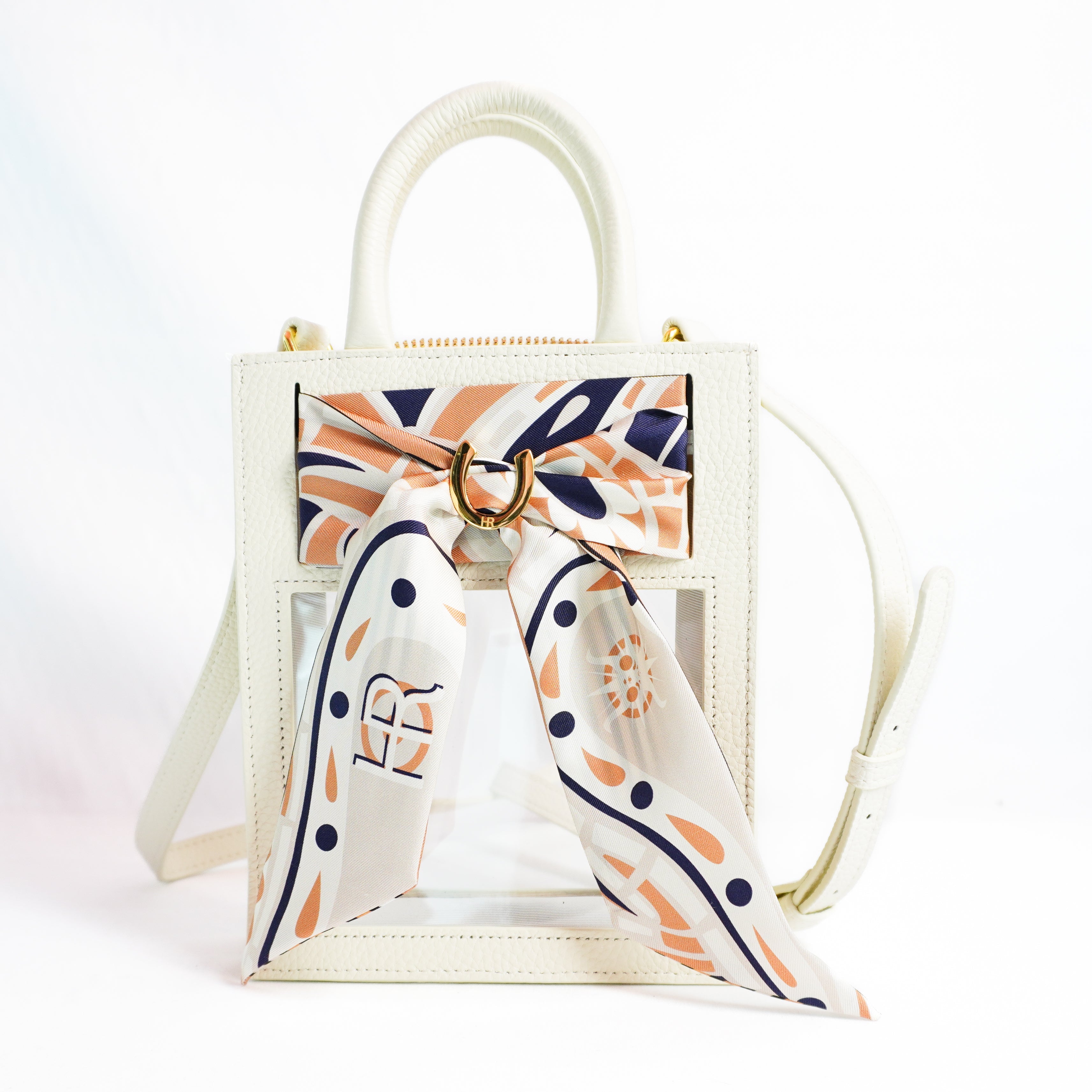 Mini Calista Clear + Gold Paisley Twillionaire Mini Calista Clear Hampton Road Designs Oyster  
