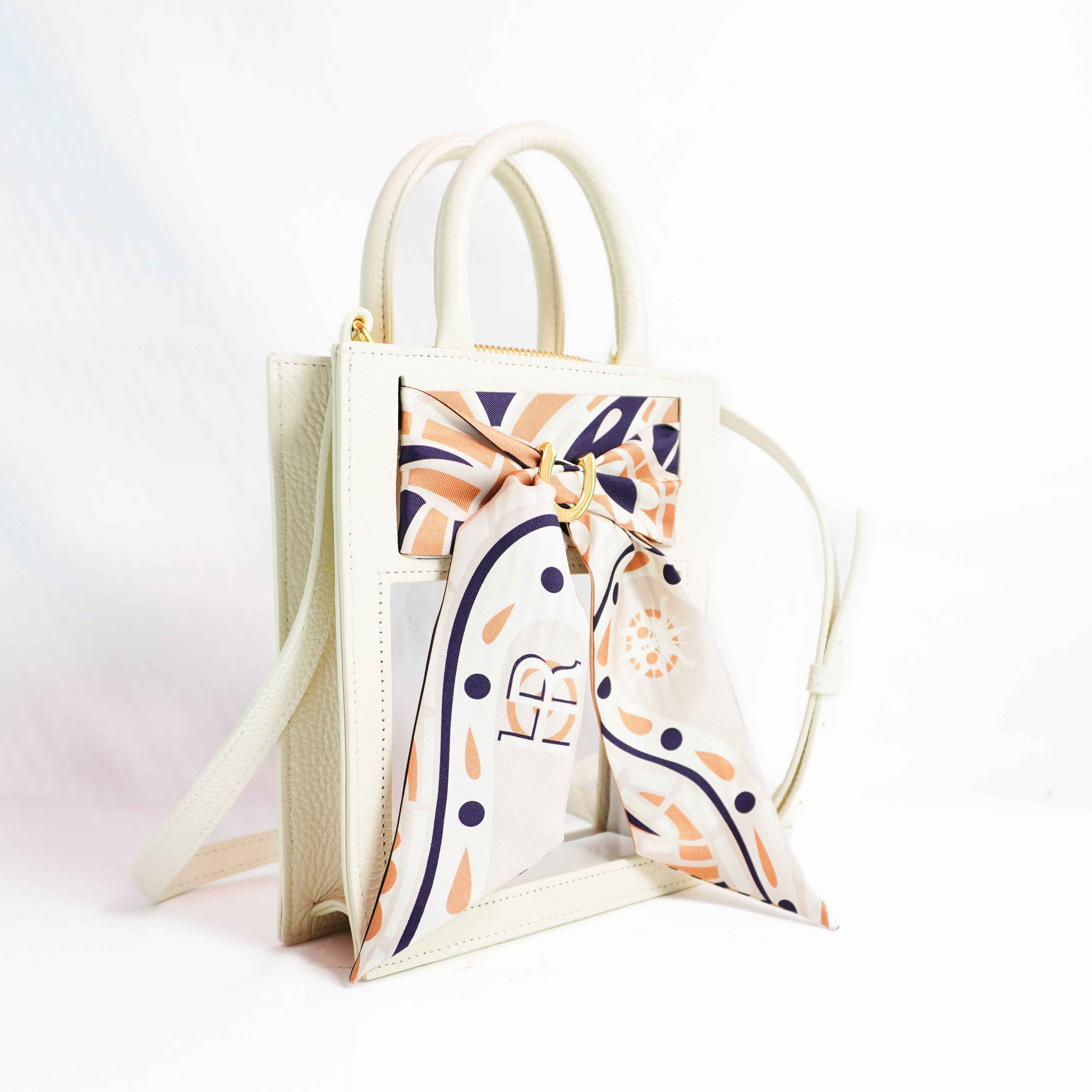 Mini Calista Clear + Gold Paisley Twillionaire Mini Calista Clear Hampton Road Designs   