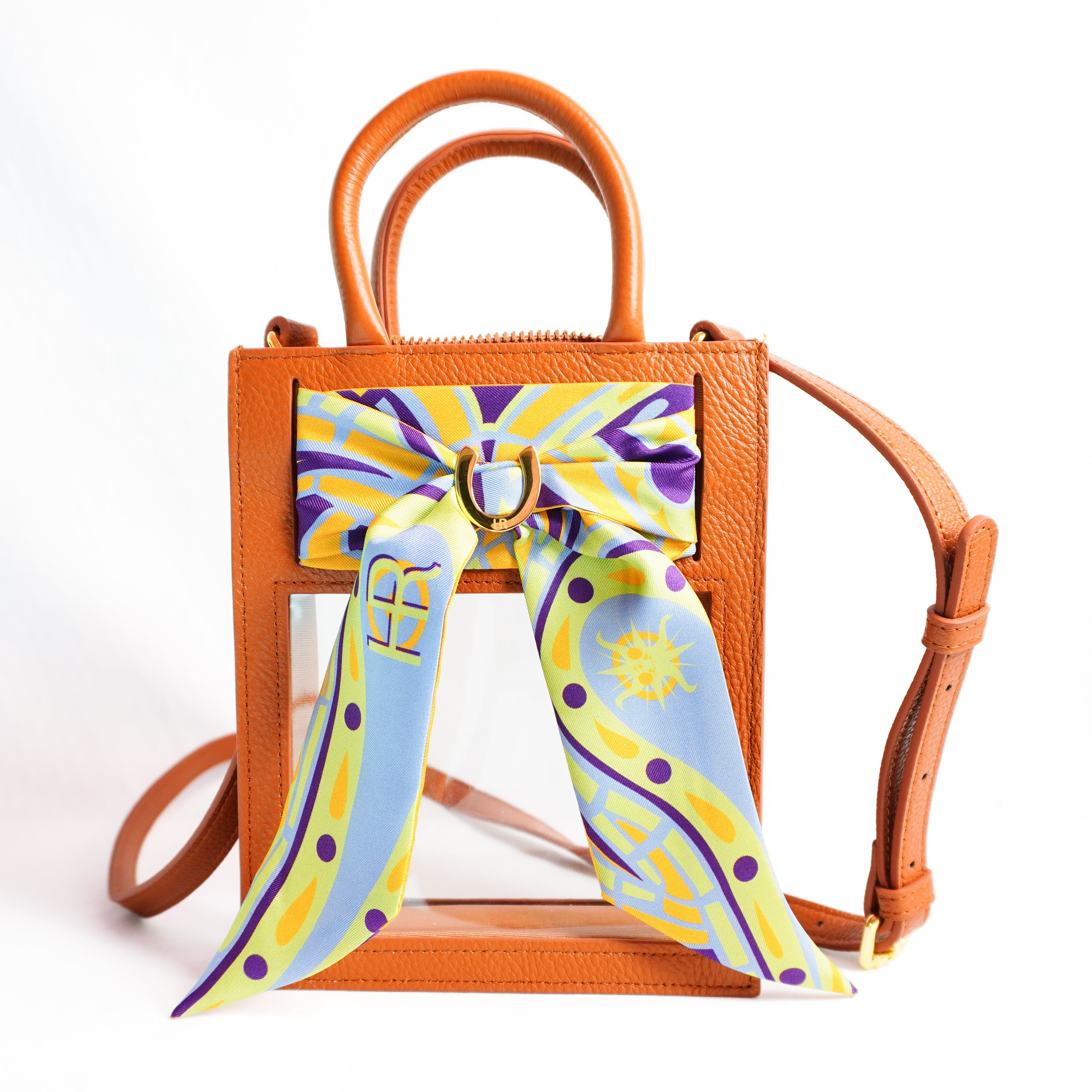 Mini Calista Clear + Green Paisley Twillionaire Mini Calista Clear Hampton Road Designs Camel  