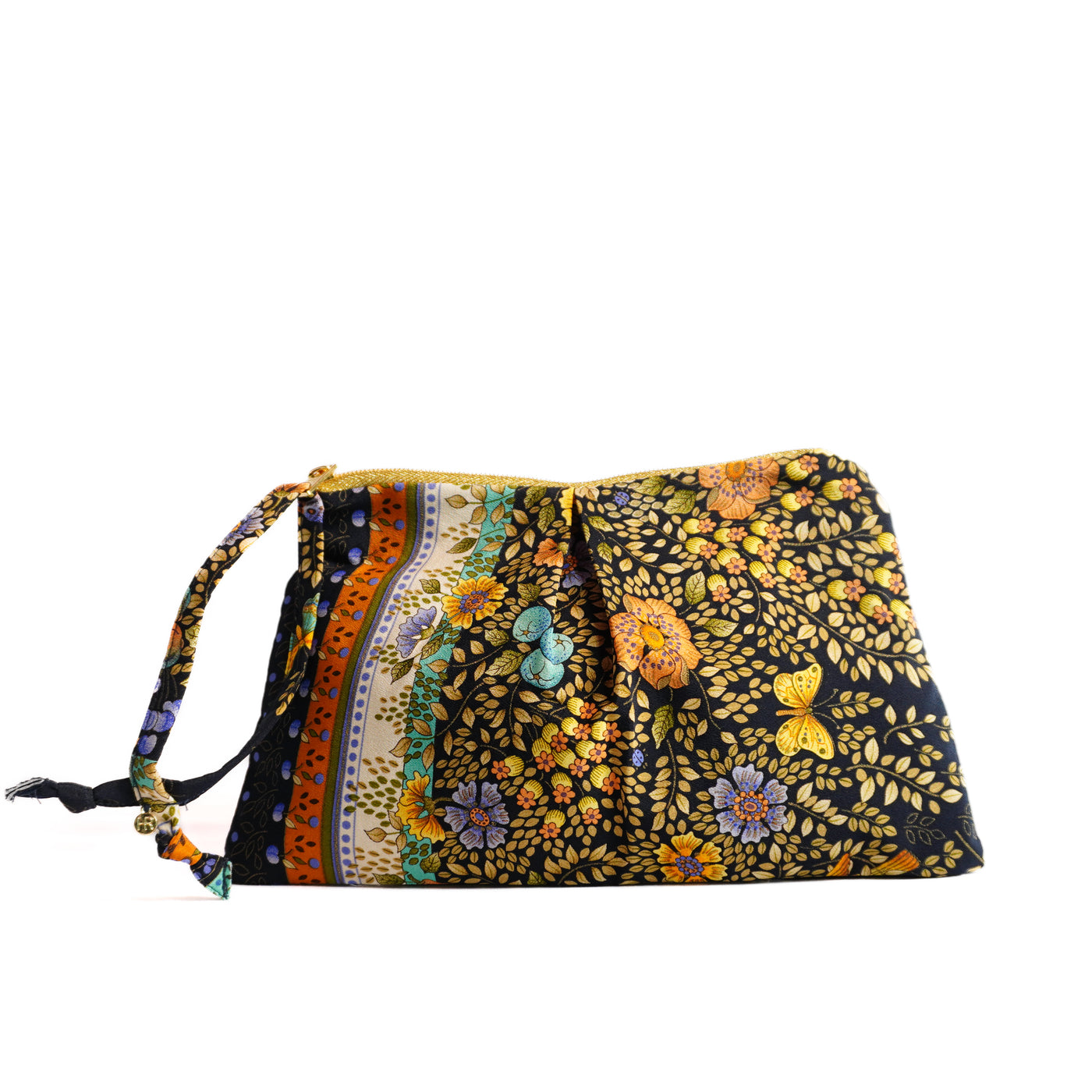 "Golden Garden" Scarf Bag (Upcycled from Gucci Scarf) Party Clutch Hampton Road Designs   