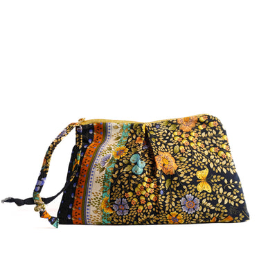 "Golden Garden" Scarf Bag (Upcycled from Gucci Scarf) Party Clutch Hampton Road Designs   