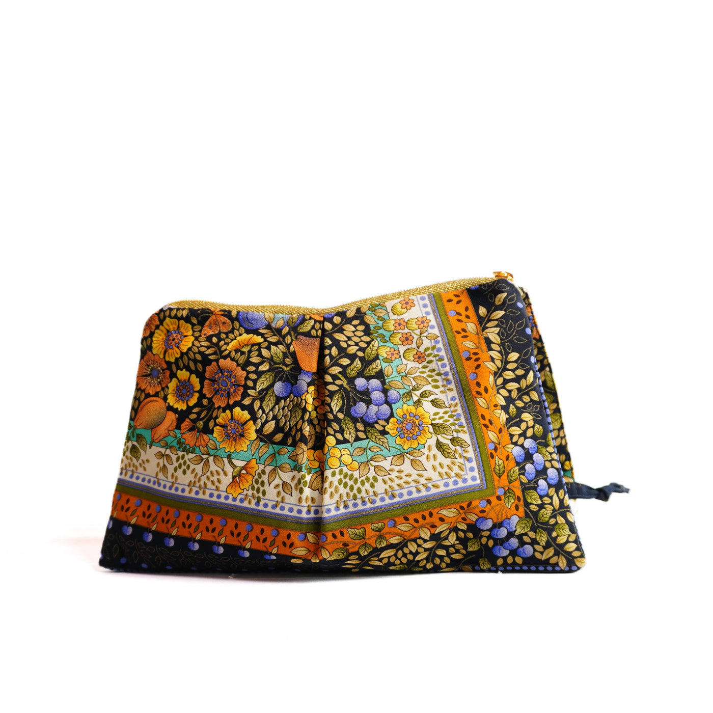 "Golden Garden" Scarf Bag (Upcycled from Gucci Scarf) Party Clutch Hampton Road Designs   