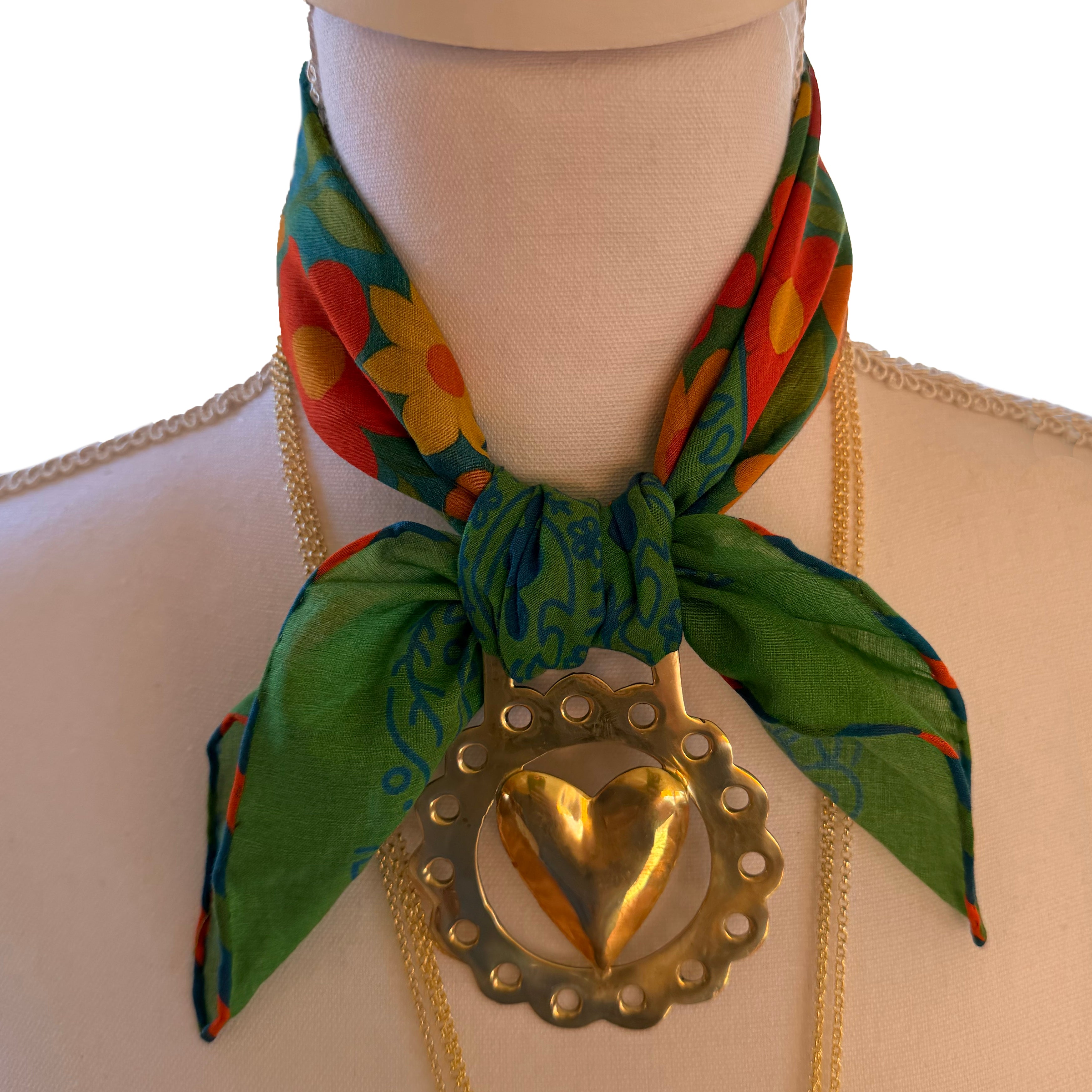 Heart Shaped Brass Medallion