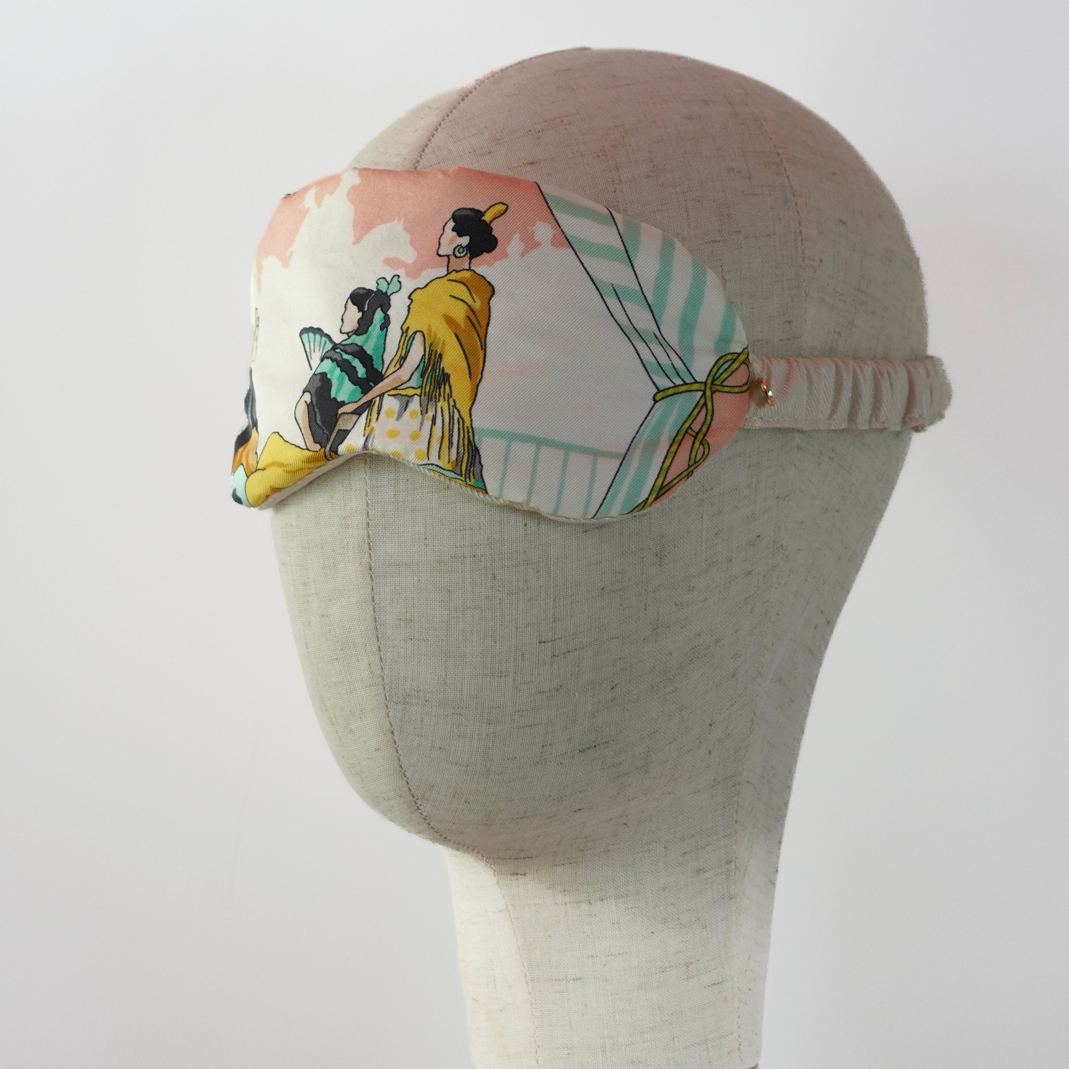 "Feria de Seville" Sleep Mask (Upcycled from Hermes Scarf) Hampton Road Designs
