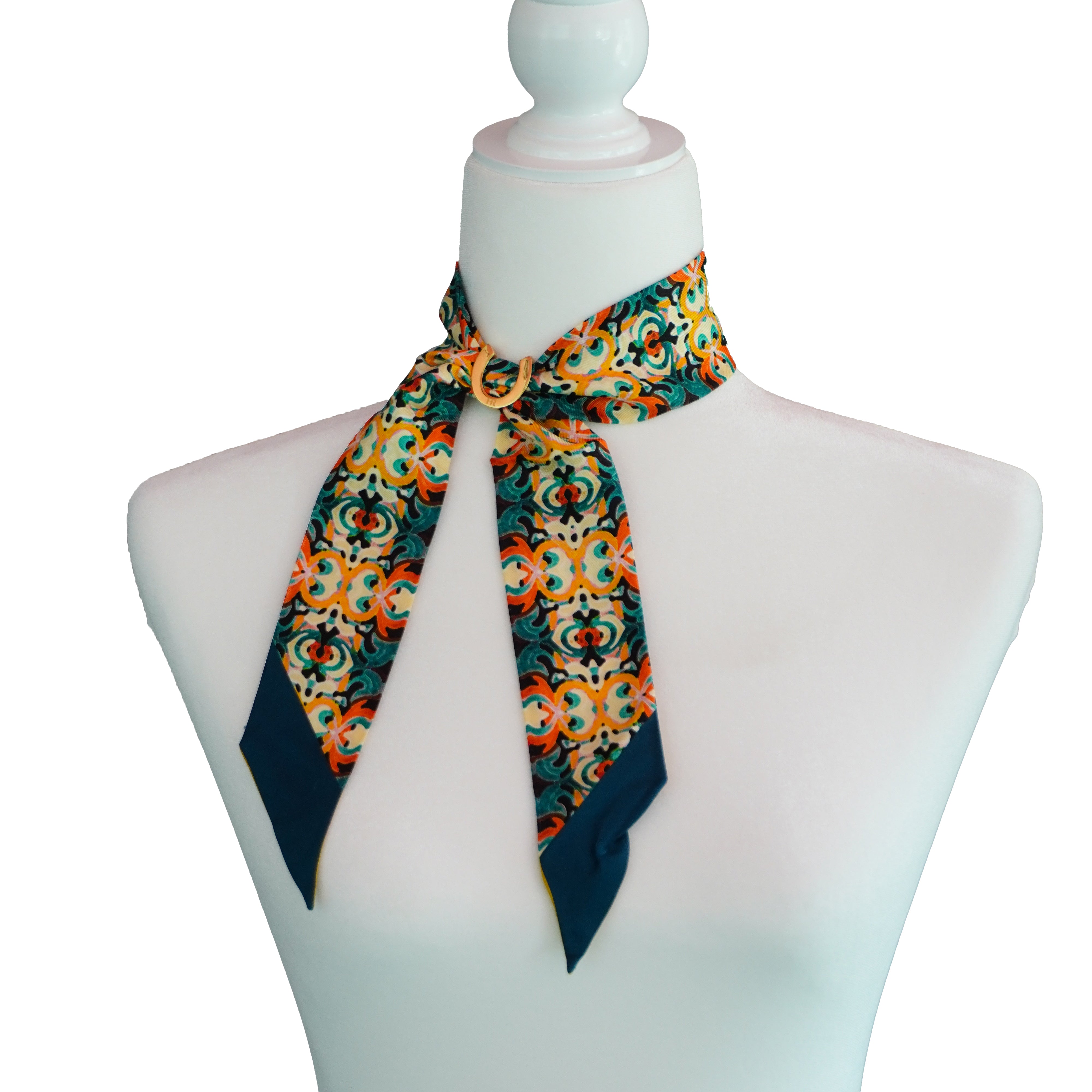 Kaleidoscope (Teal) Twillionaire & Scarf Ring Twillionaire Hampton Road Designs