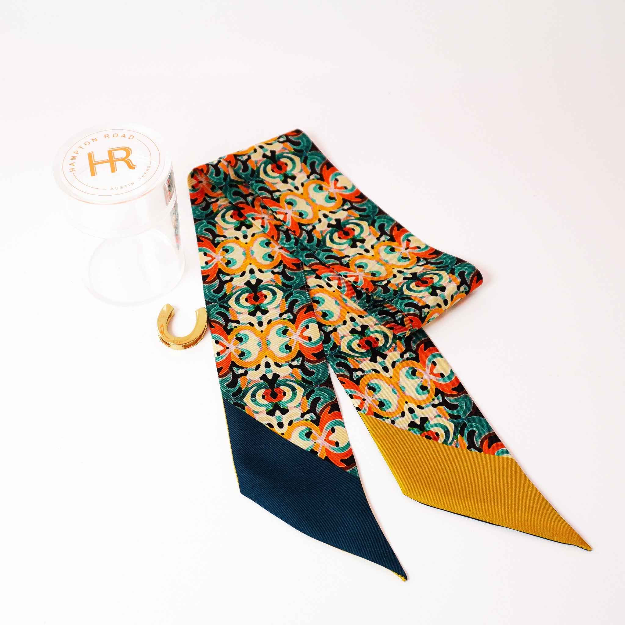 Kaleidoscope (Teal) Twillionaire & Scarf Ring Twillionaire Hampton Road Designs