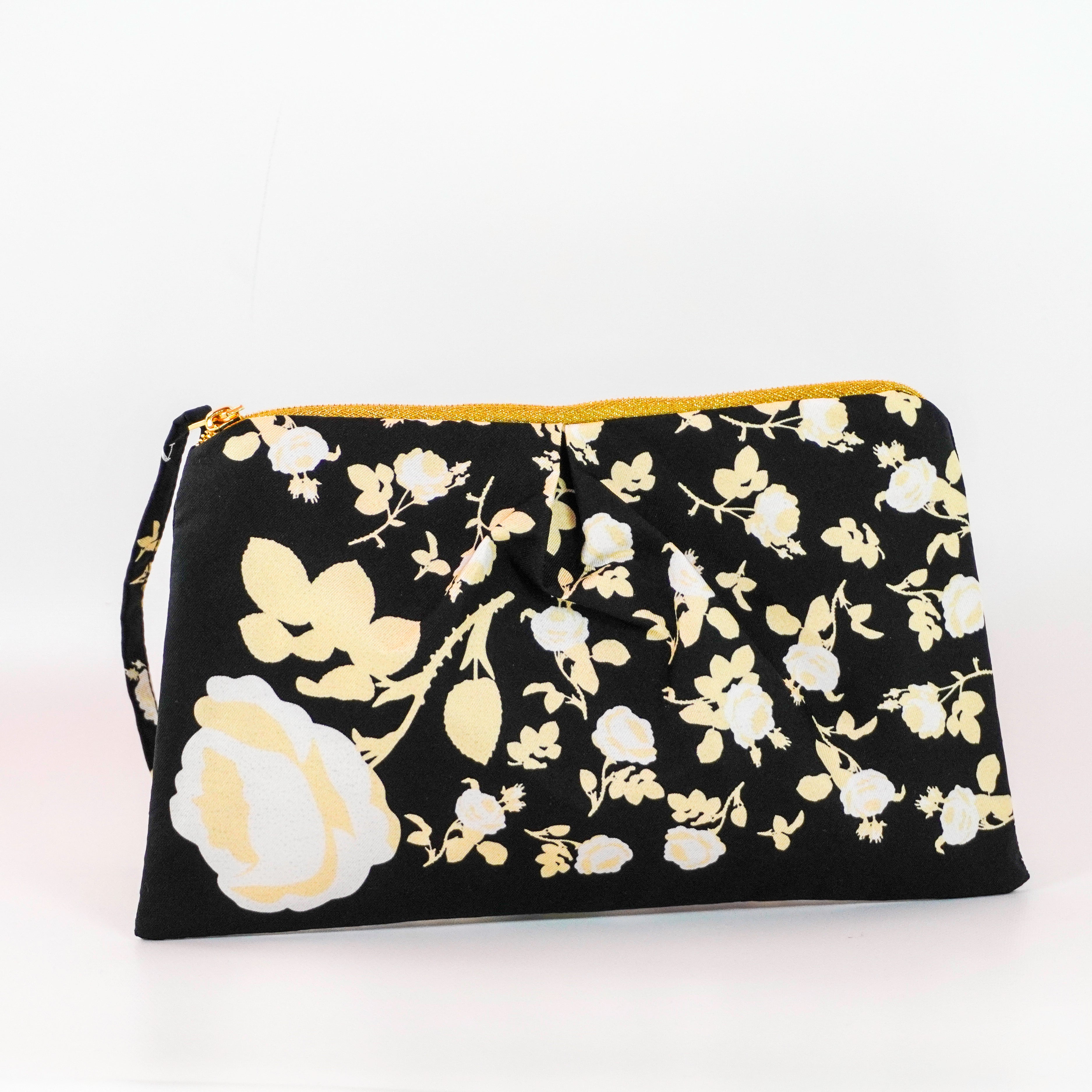 "Gardenias" Scarf Bag (Upcycled from Lanvin Scarf) Party Clutch Hampton Road Designs