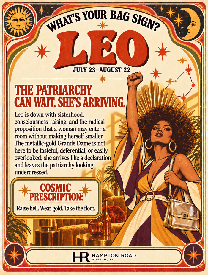 Leo vintage zodiac graphic