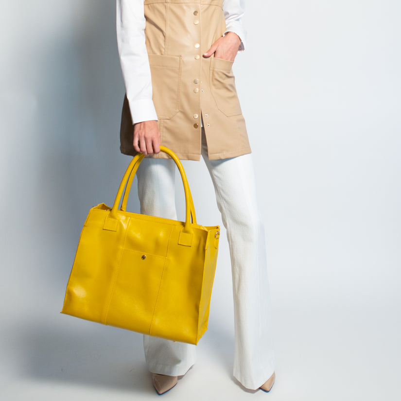 The Calista Tote (Mustard) Calista Tote Hampton Road Designs   