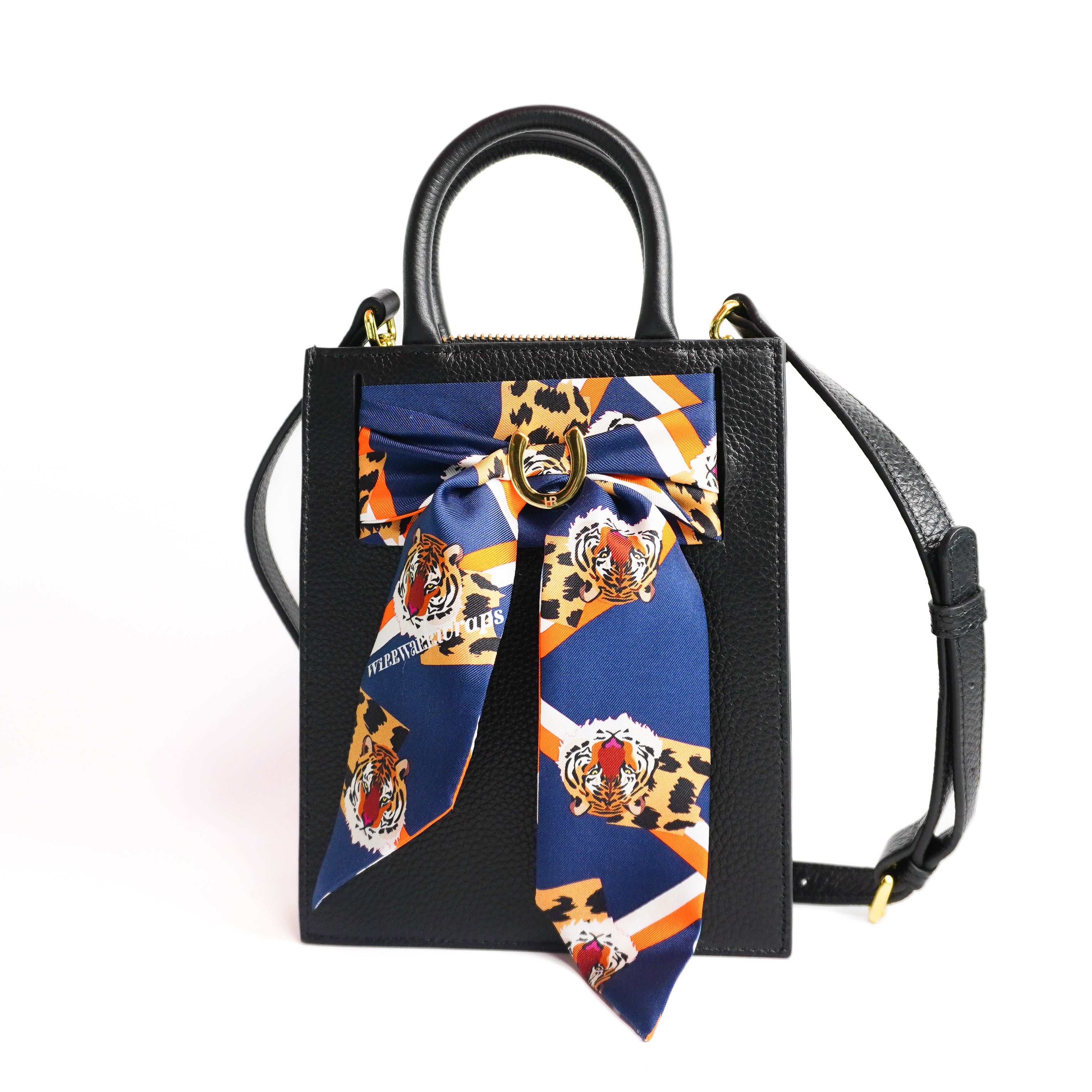 Leather Mini Calista + Navy Easy Tiger Twillionaire Leather Mini Calista Hampton Road Designs Black