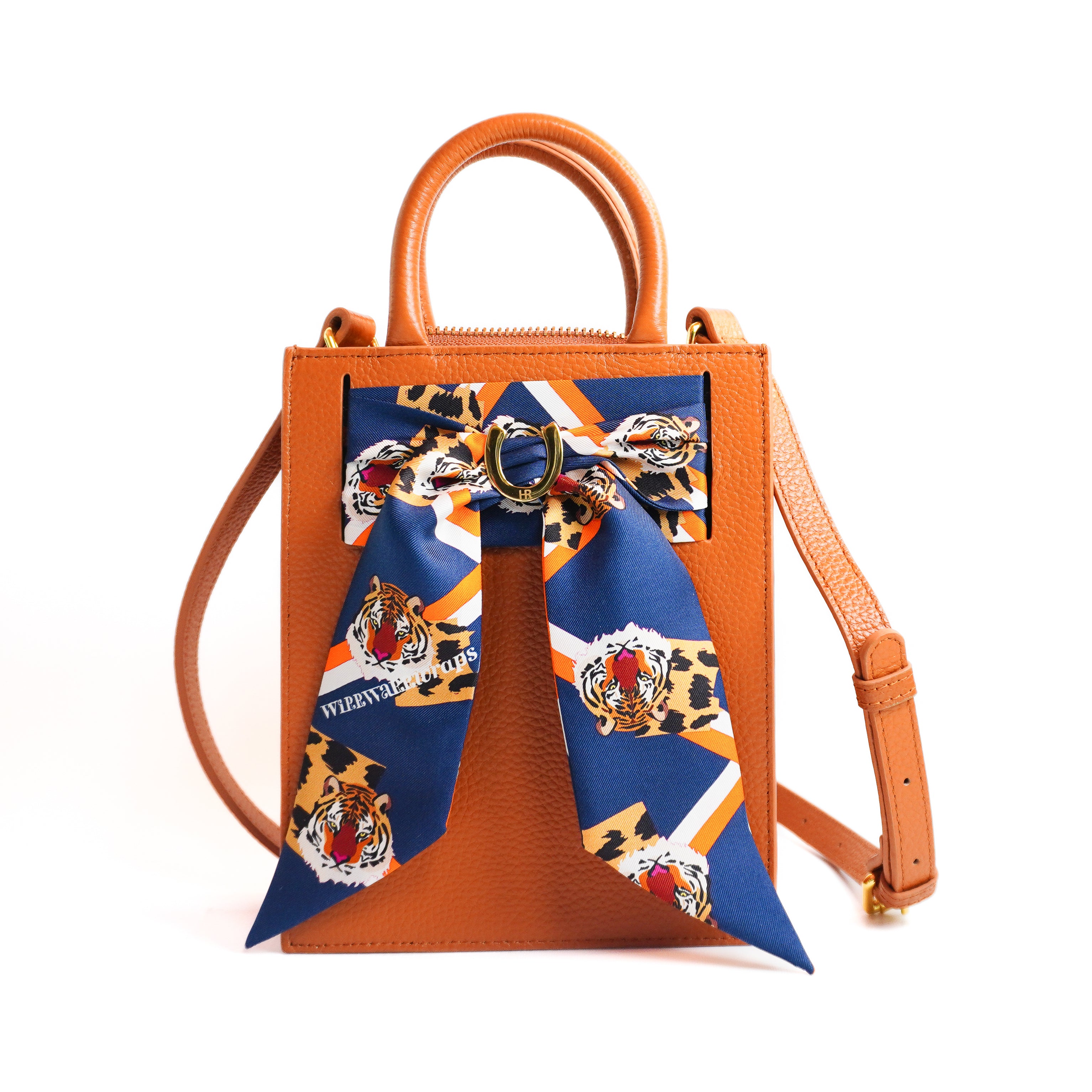 Leather Mini Calista + Navy Easy Tiger Twillionaire Leather Mini Calista Hampton Road Designs Camel