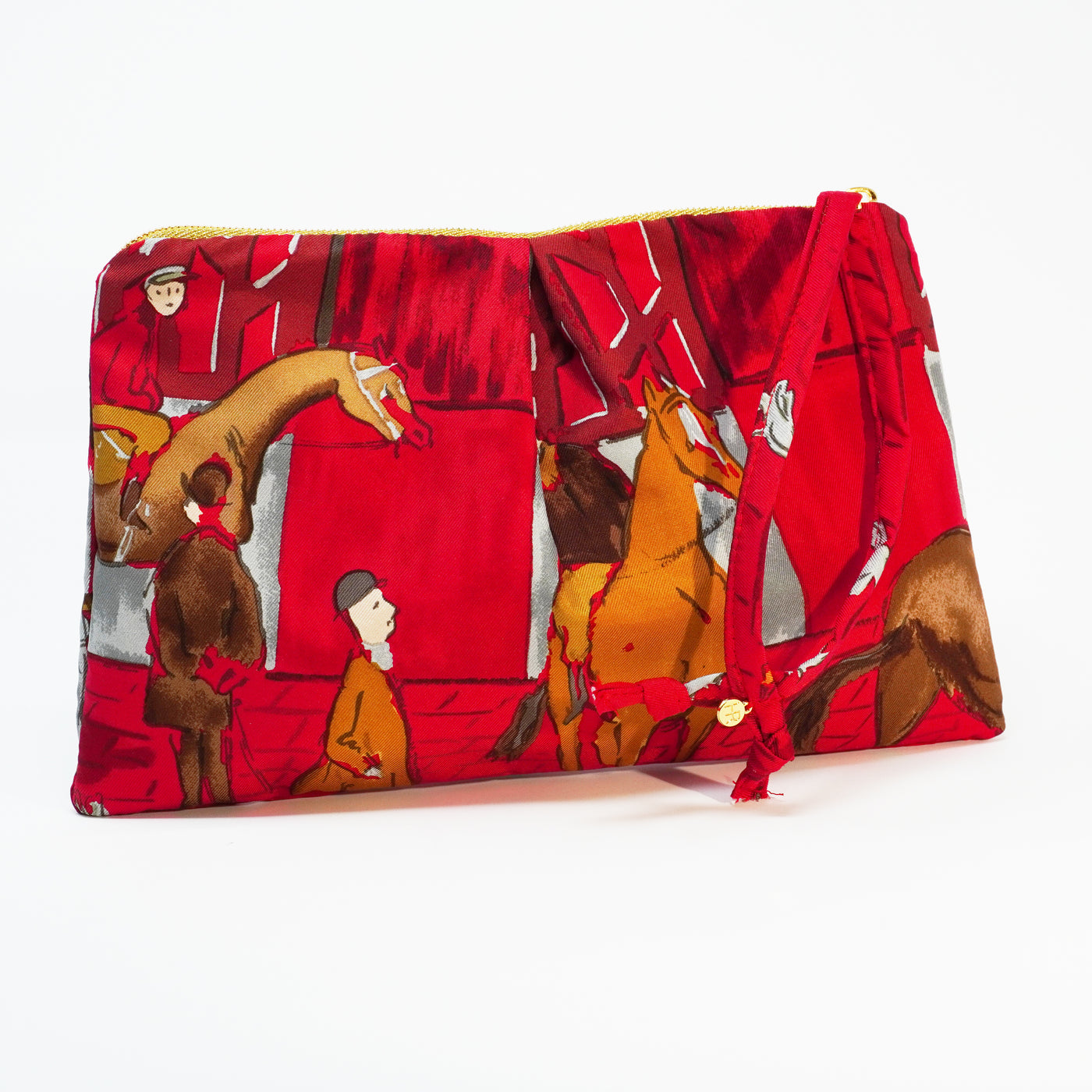 "Paddock" Scarf Bag (Upcycled from Hermes Scarf) Party Clutch Hampton Road Designs   