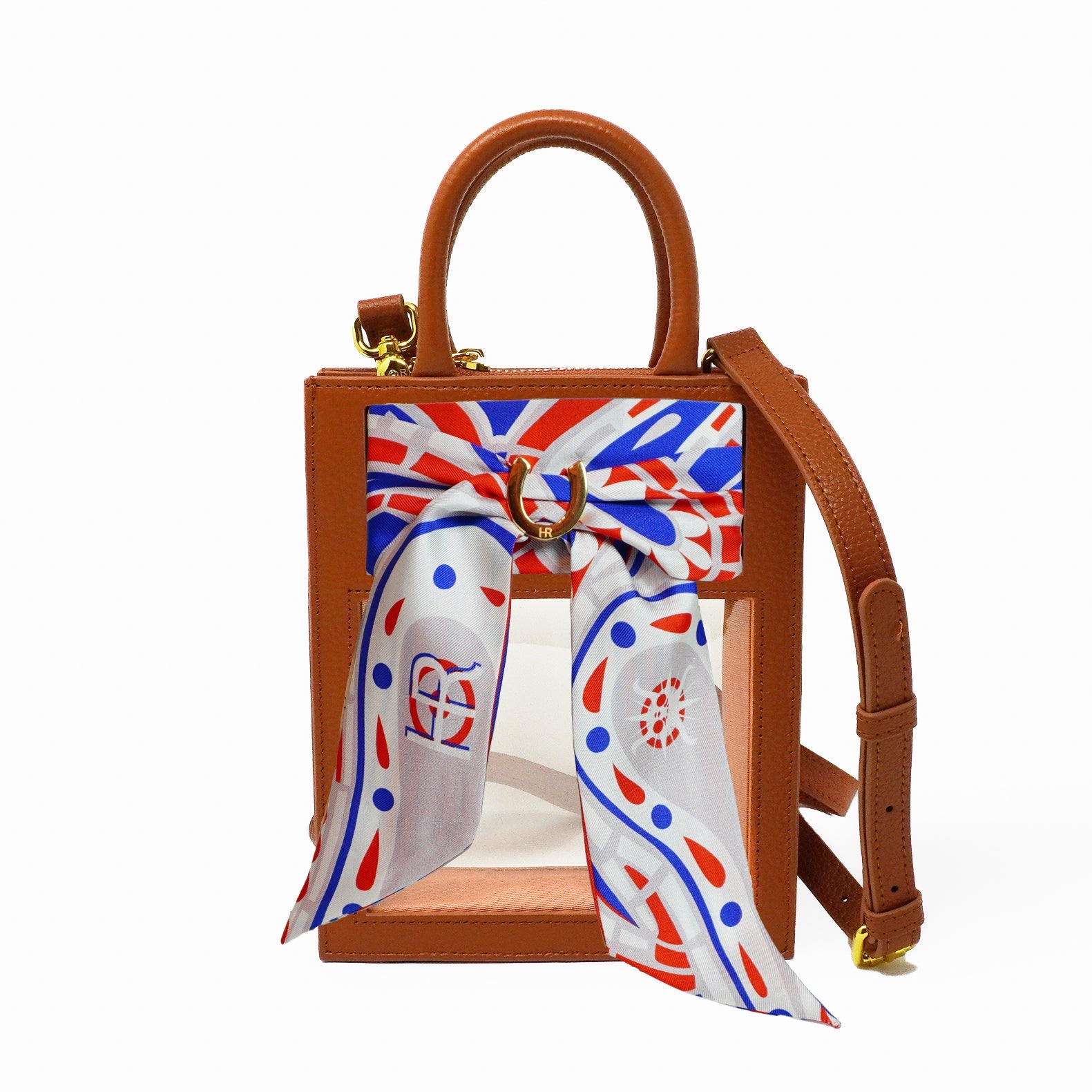 Mini Calista Clear + Paisley (French Blue) Twillionaire Mini Calista Clear Hampton Road Designs Camel