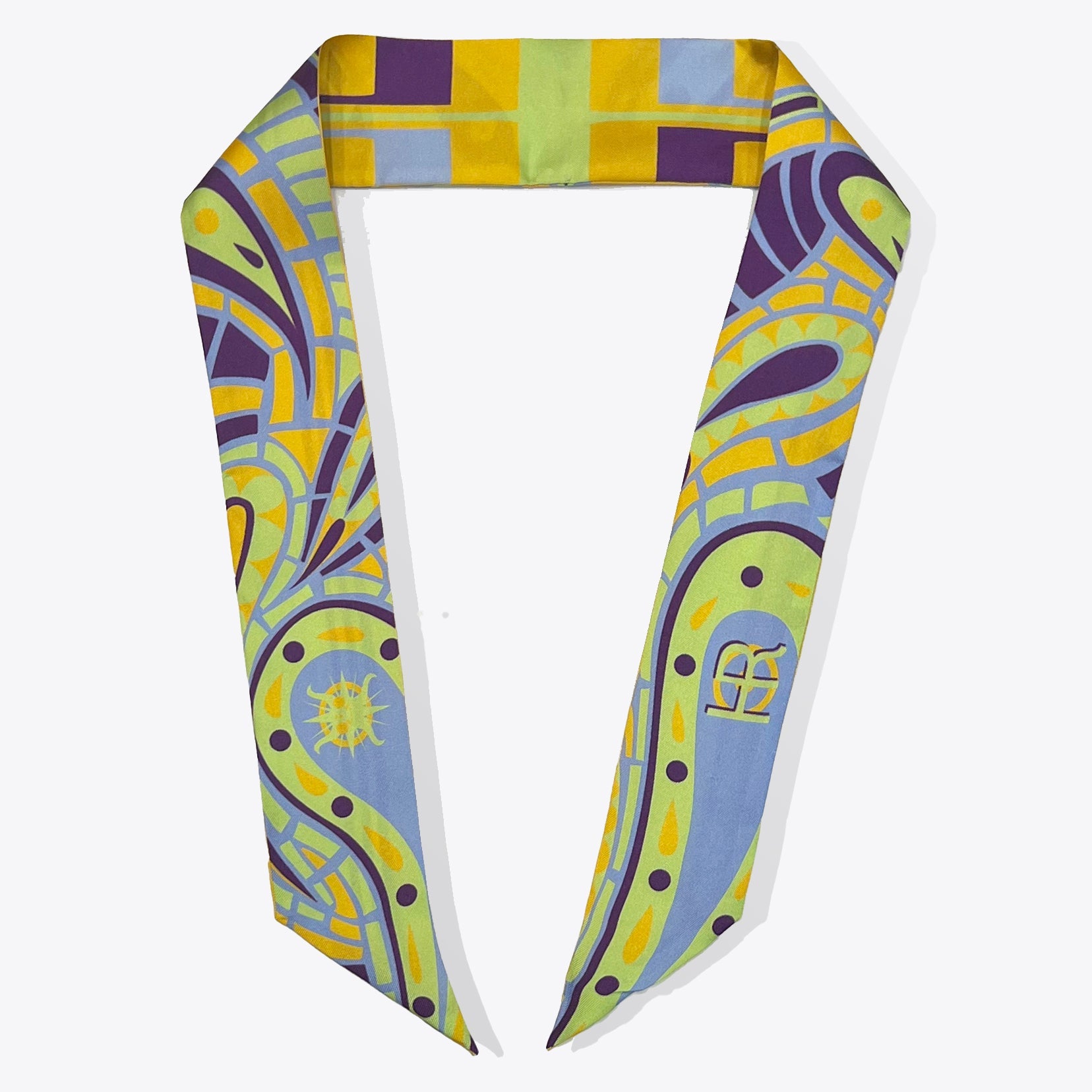 Leather Mini Calista + Paisley (Green) Twillionaire Leather Mini Calista Hampton Road Designs