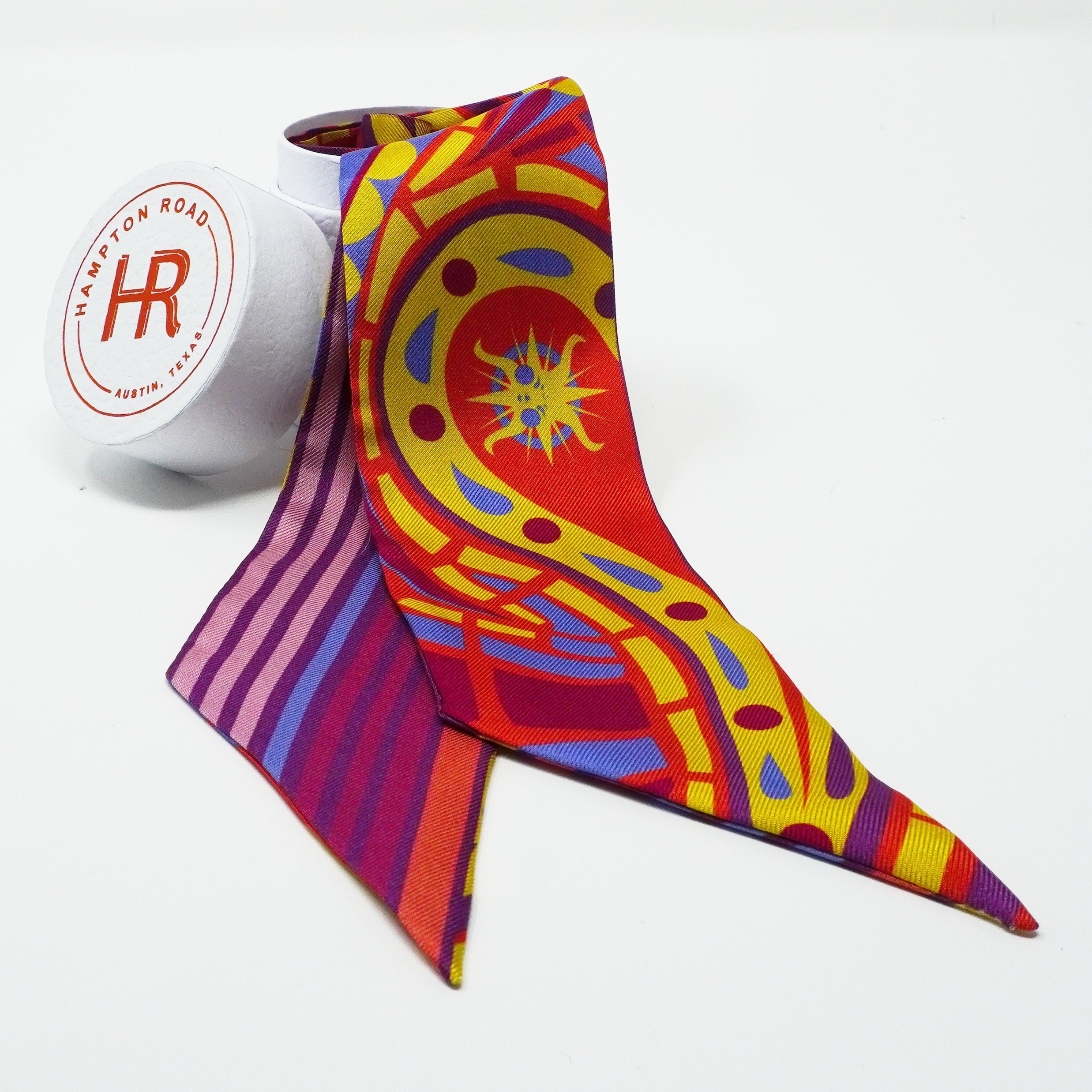 Leather Mini Calista + Paisley (Orange) Twillionaire Leather Mini Calista Hampton Road Designs