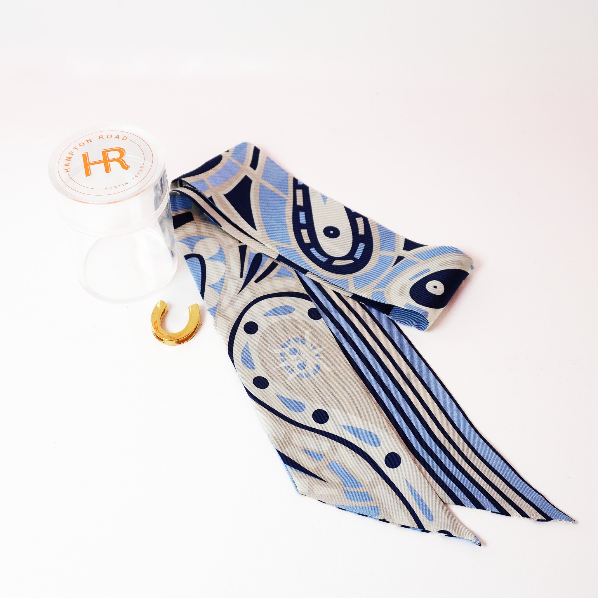 Paisley (Powder Blue) Twillionaire & Scarf Ring Twillionaire Hampton Road Designs