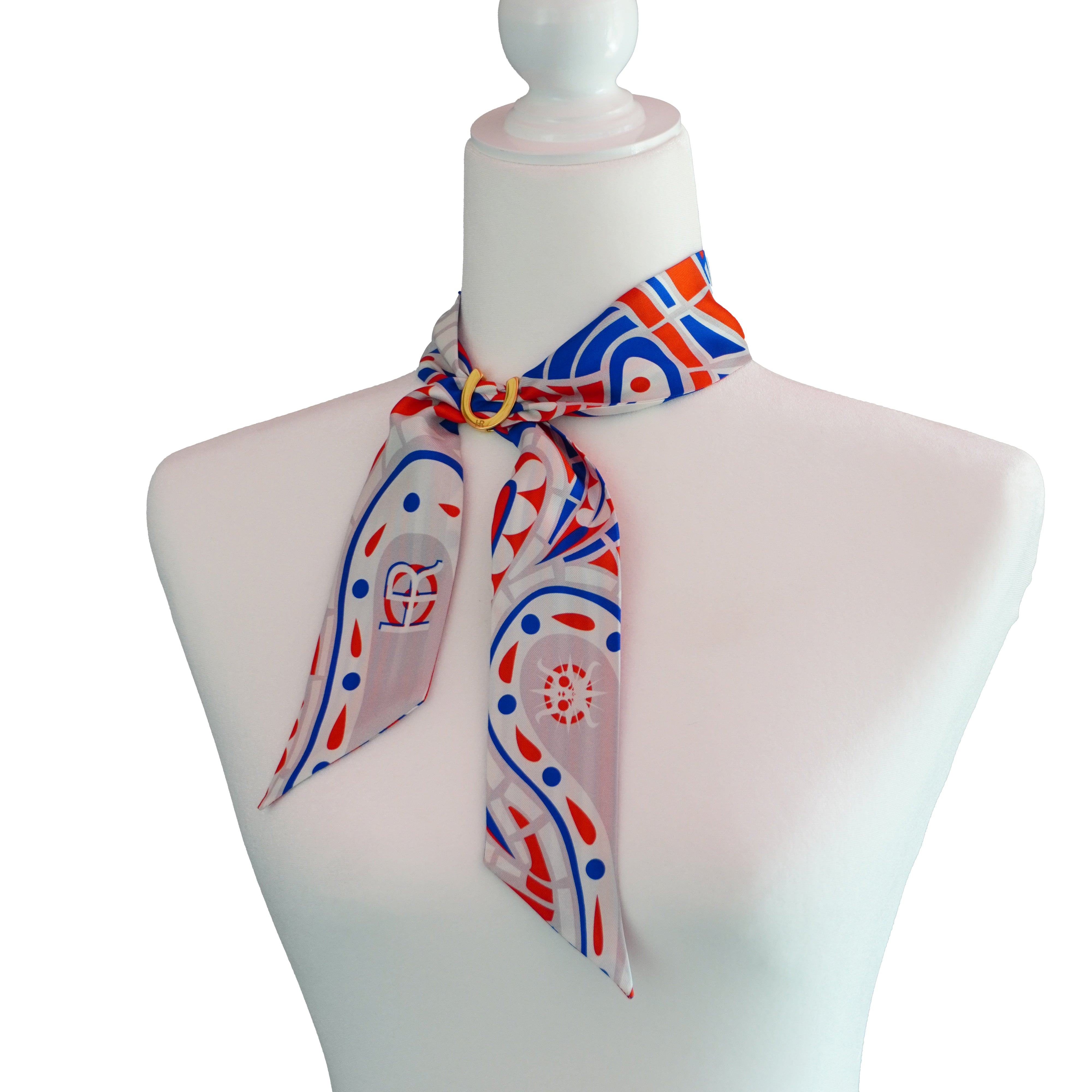 Paisley (French Blue) Twillionaire & Scarf Ring Twillionaire Hampton Road Designs