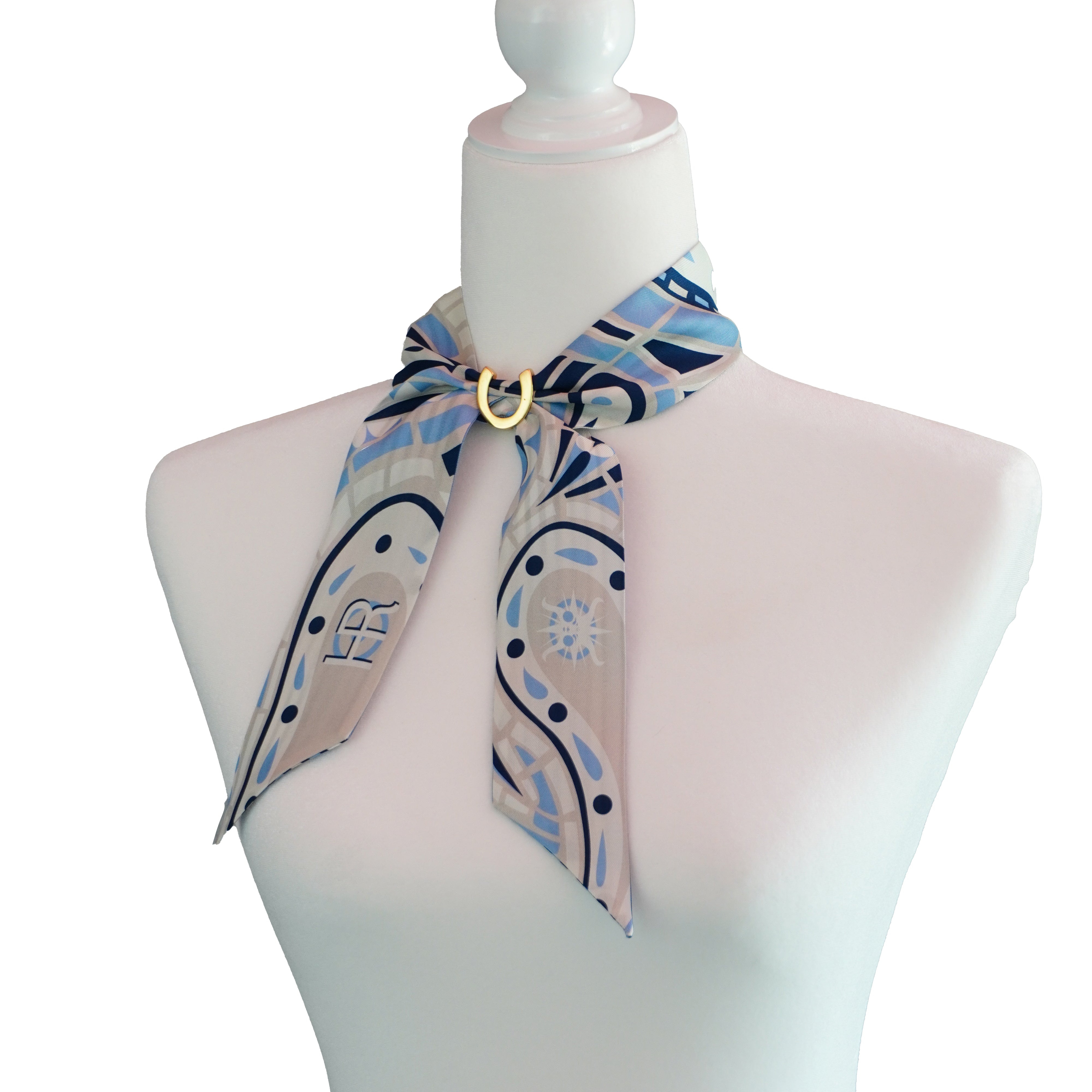 Paisley (Powder Blue) Twillionaire & Scarf Ring Twillionaire Hampton Road Designs