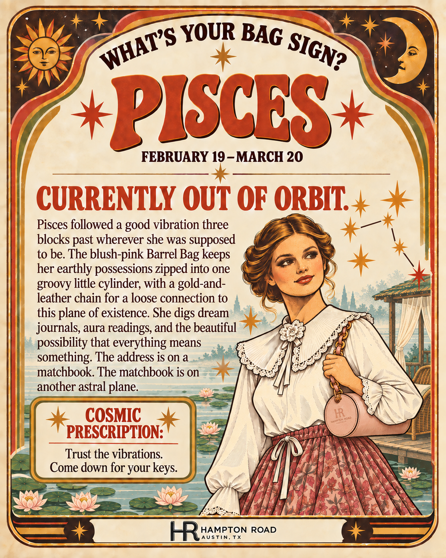 Pisces vintage zodiac graphic