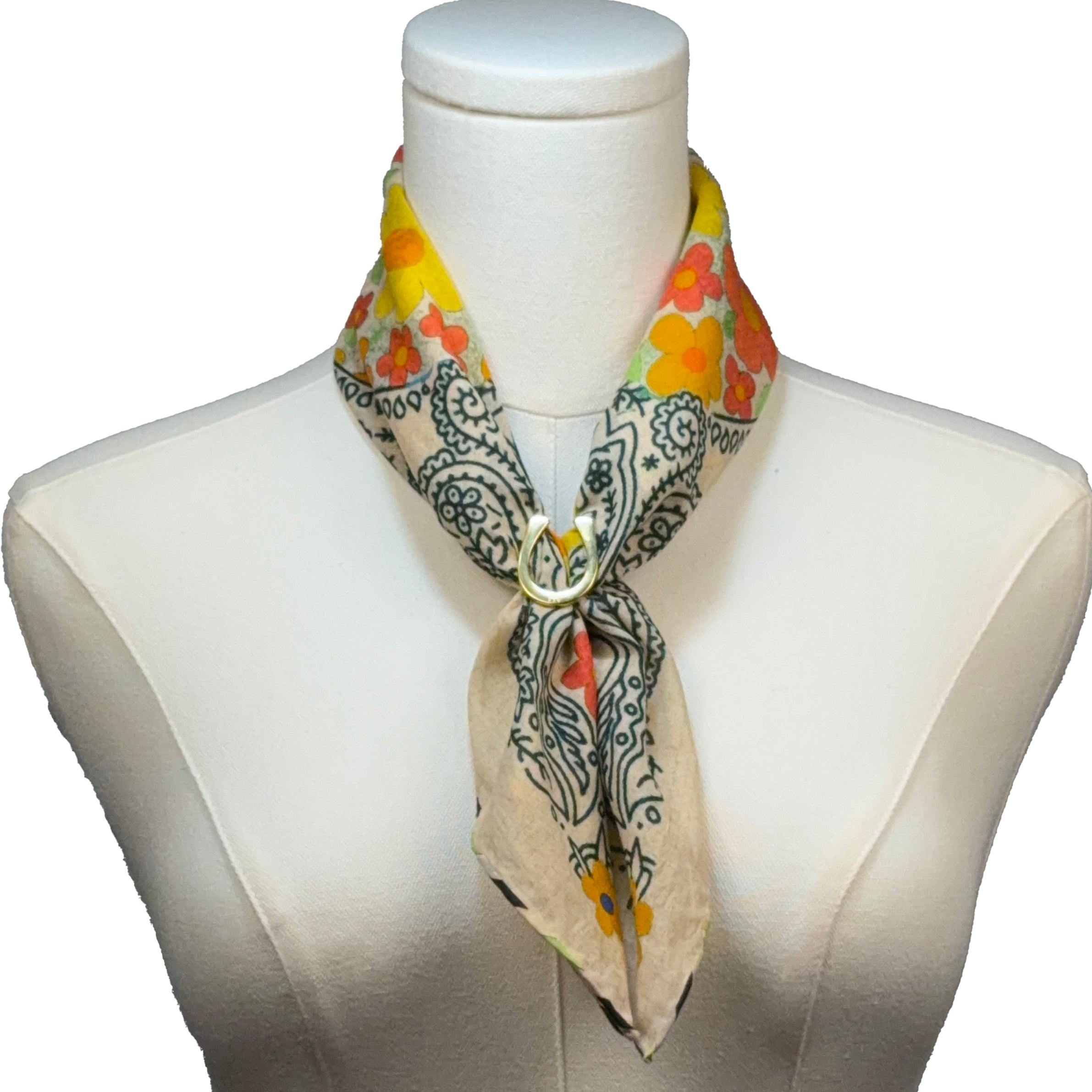 Posies Bandana (Pink) & Scarf Ring