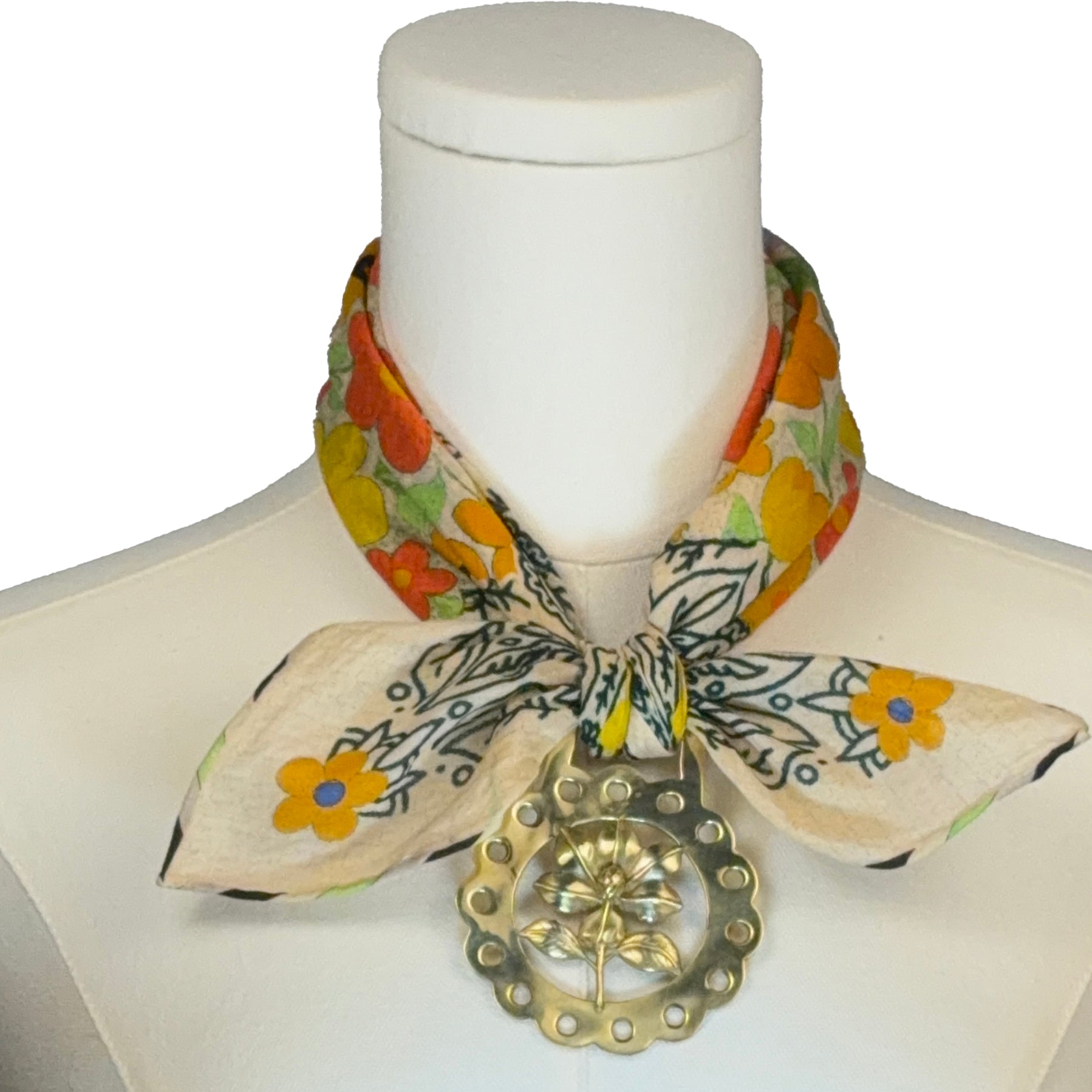 Posies Bandana (Pink) & Scarf Ring