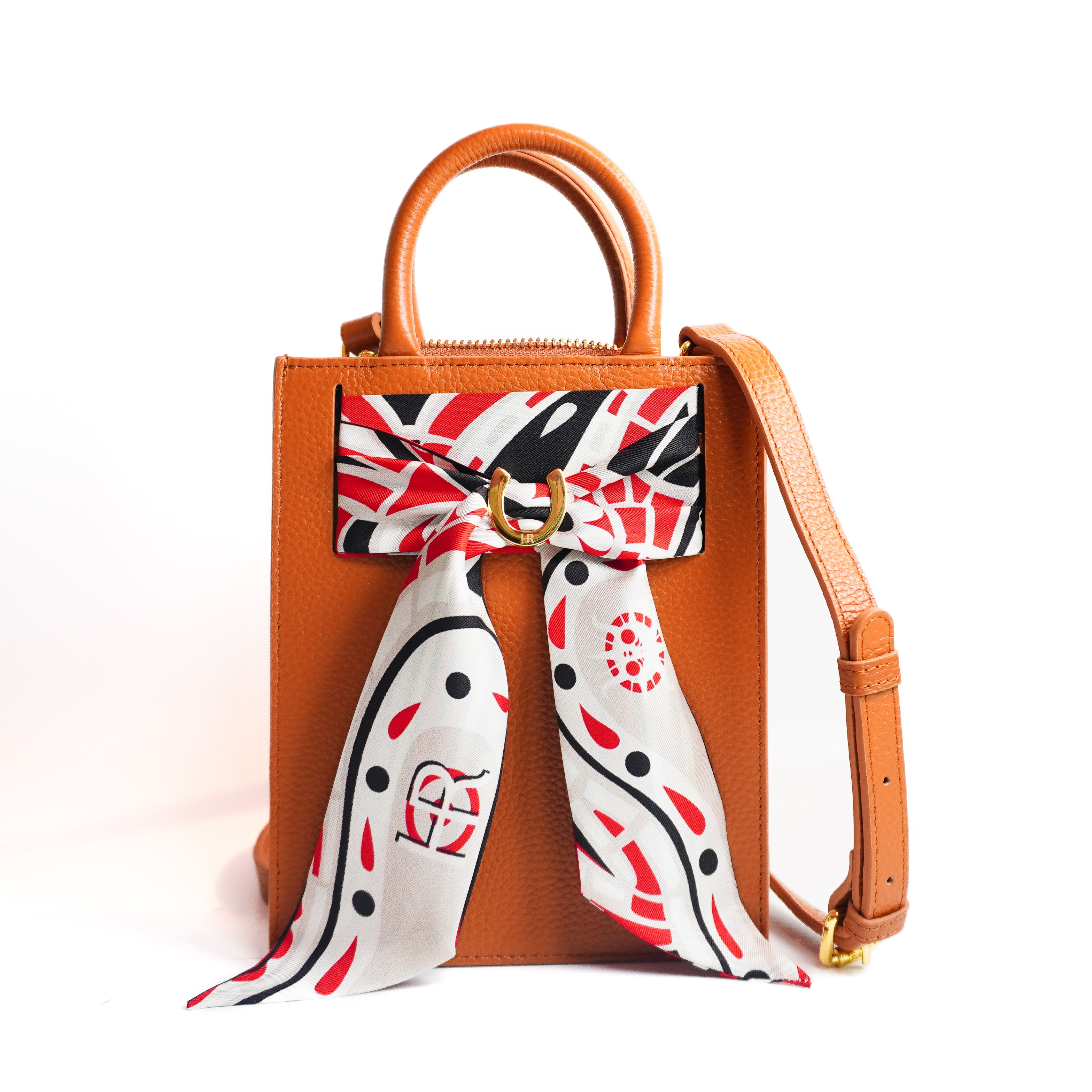 Leather Mini Calista + Paisley (Red) Twillionaire (WS) (WS) Leather Mini Calista WS Hampton Road Designs Camel