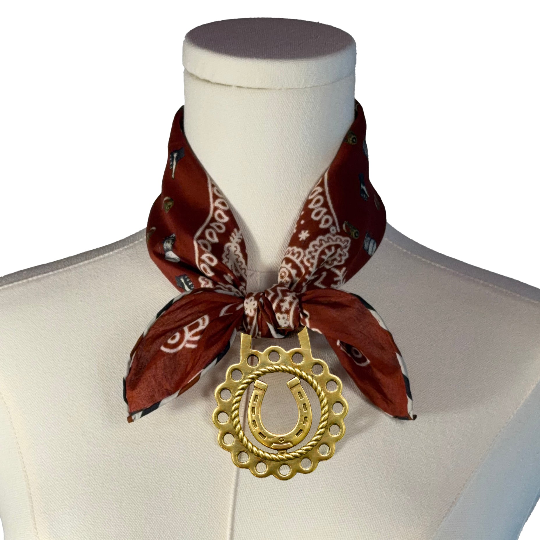 Horseshoe Brass Medallion