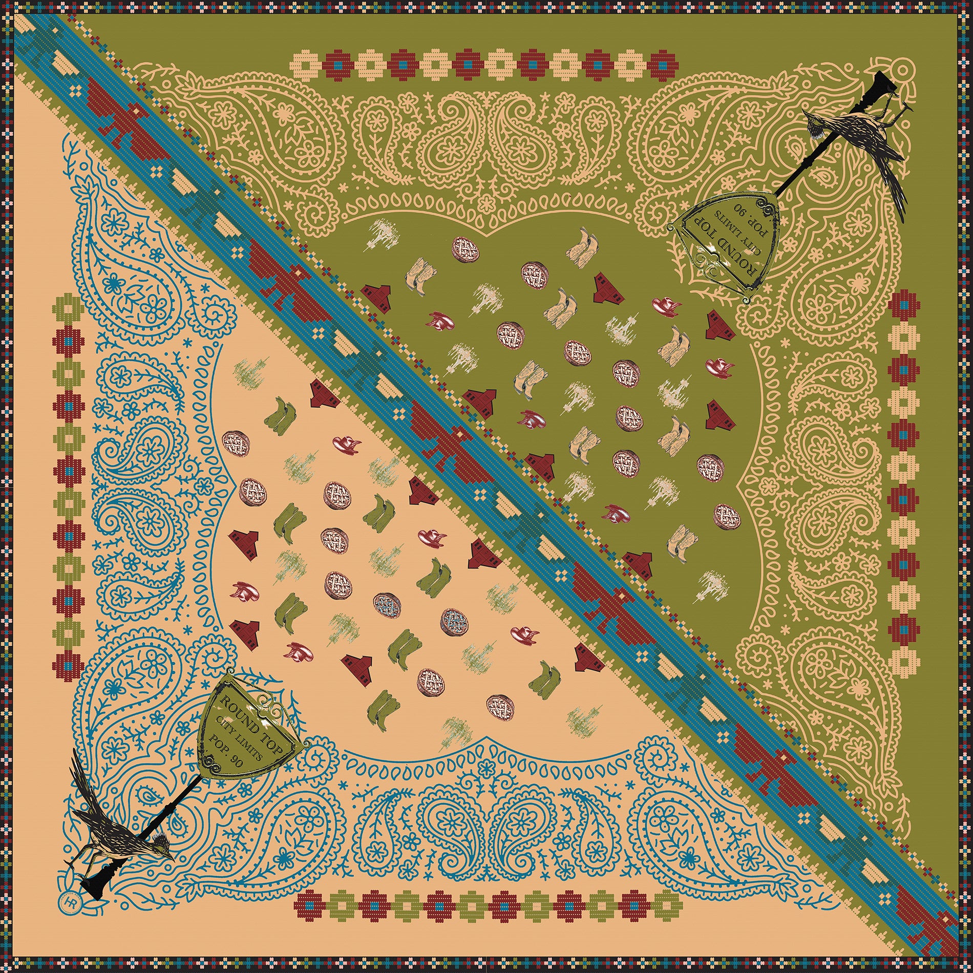 Round Top City Limits Bandana (Limited Edition - Fall 2026) Bandana Hampton Road Designs