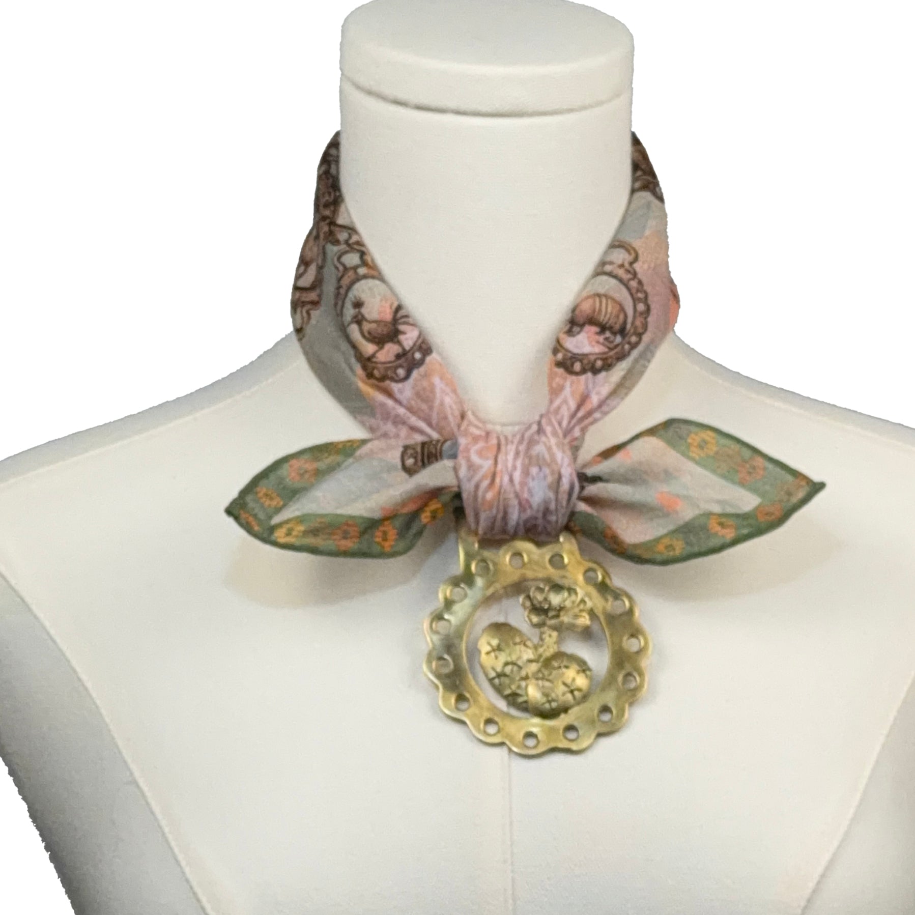 Cactus Blossom Brass Medallion