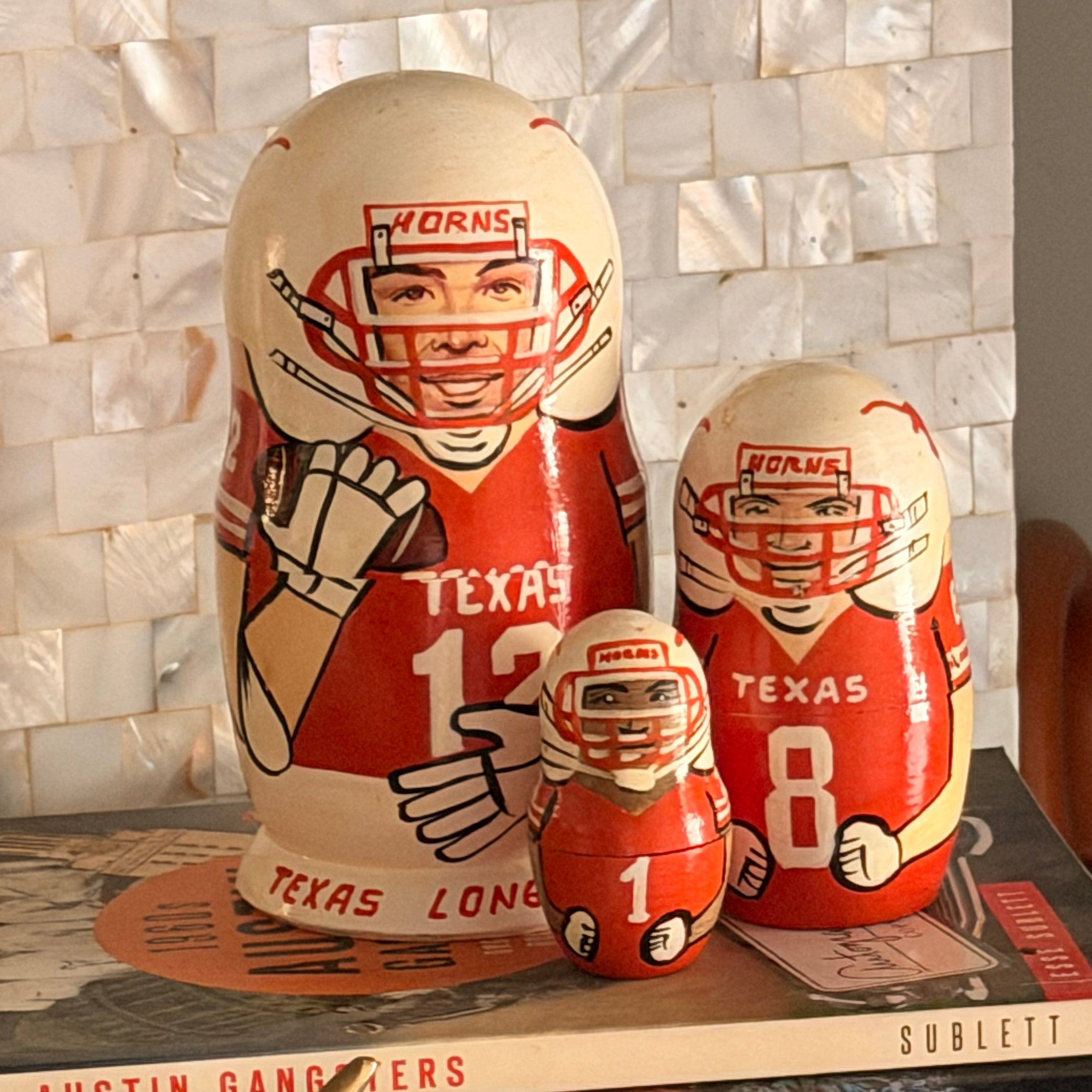 Longhorn Football Nesting Dolls