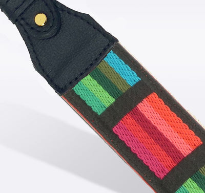 Color Block Bag Strap Guitar Strap Hampton Road Designs Black  