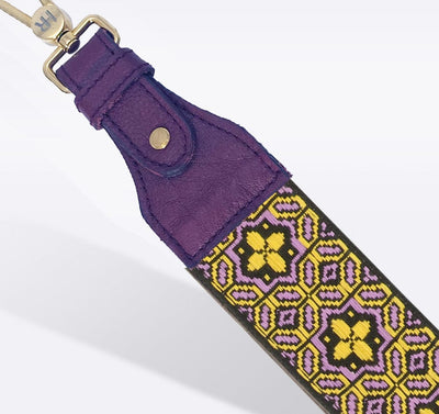 Royal Mosaic Bag Strap Guitar Strap Hampton Road Designs Purple  