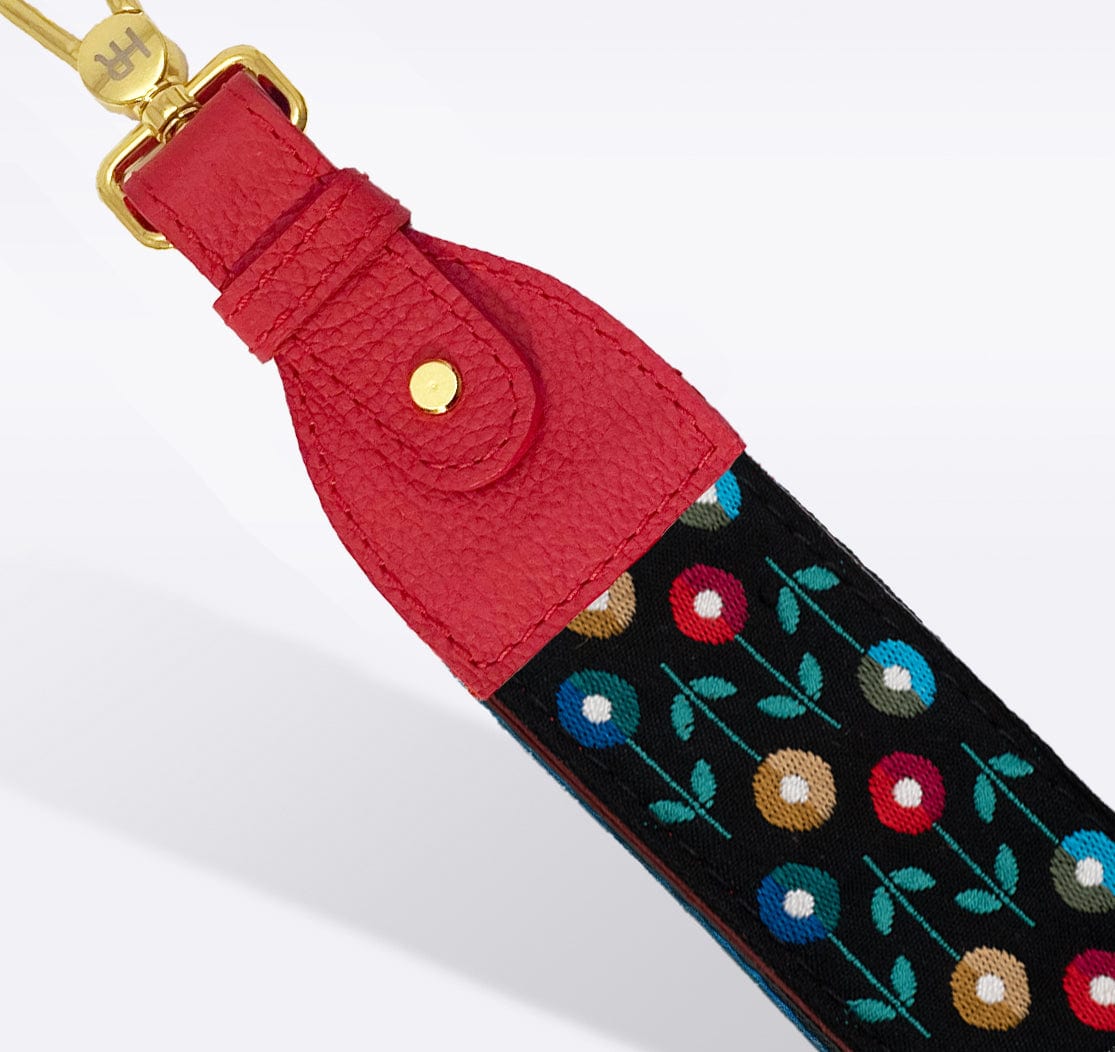 Spring Flourettes Bag Strap Closeout Hampton Road Designs Vermillion