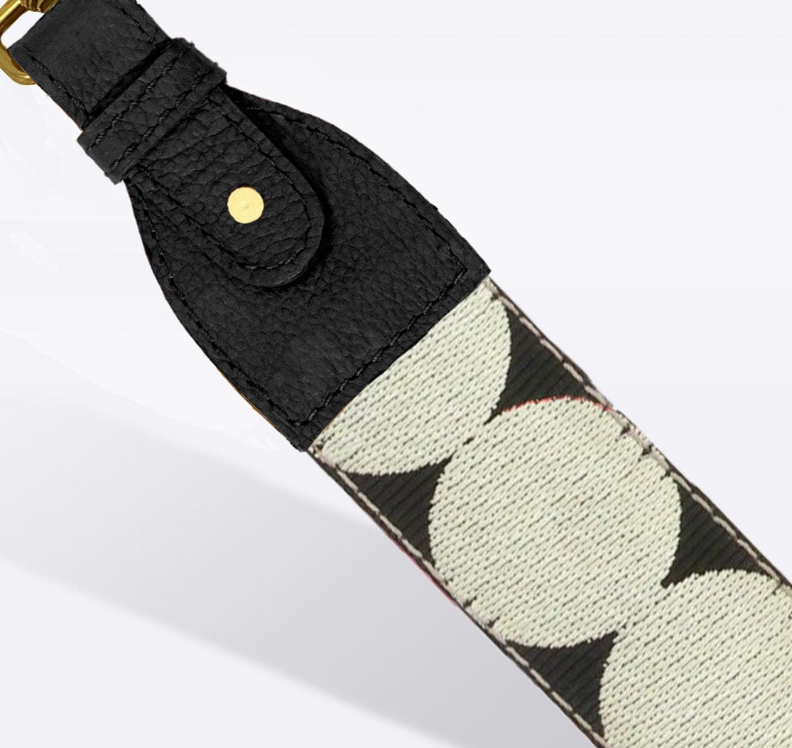 White Dots Bag Strap Closeout Hampton Road Designs Black