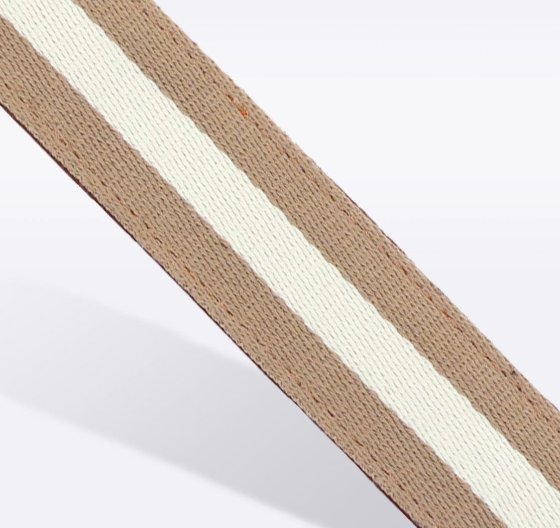 Tan & White Striped Purse Strap Closeout Hampton Road Designs