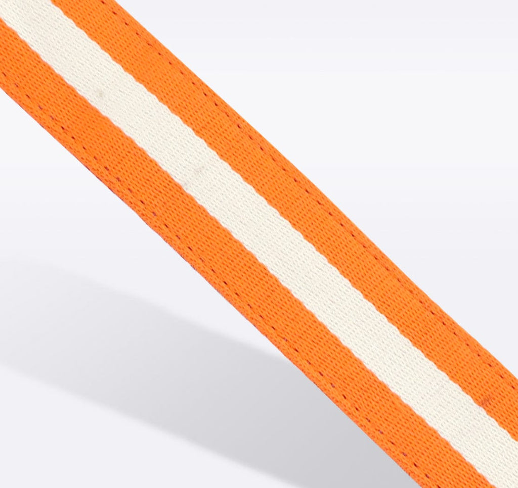 Orange & White Striped Purse Strap