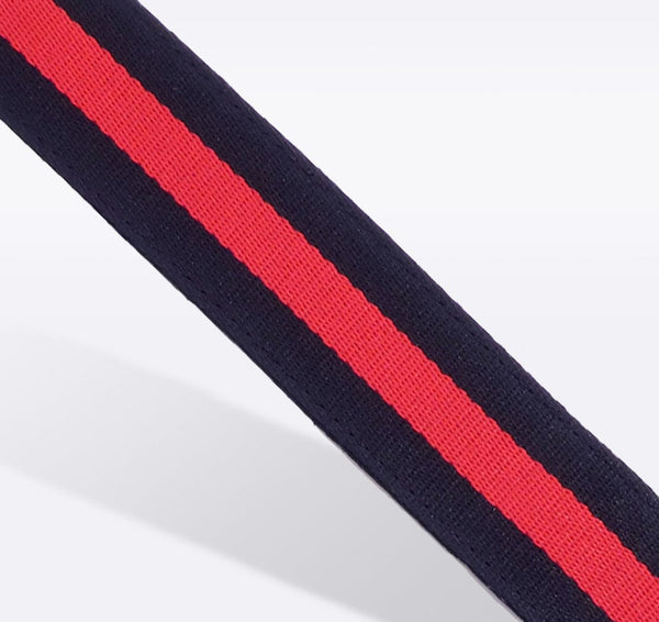 Red & Black Striped Purse Strap