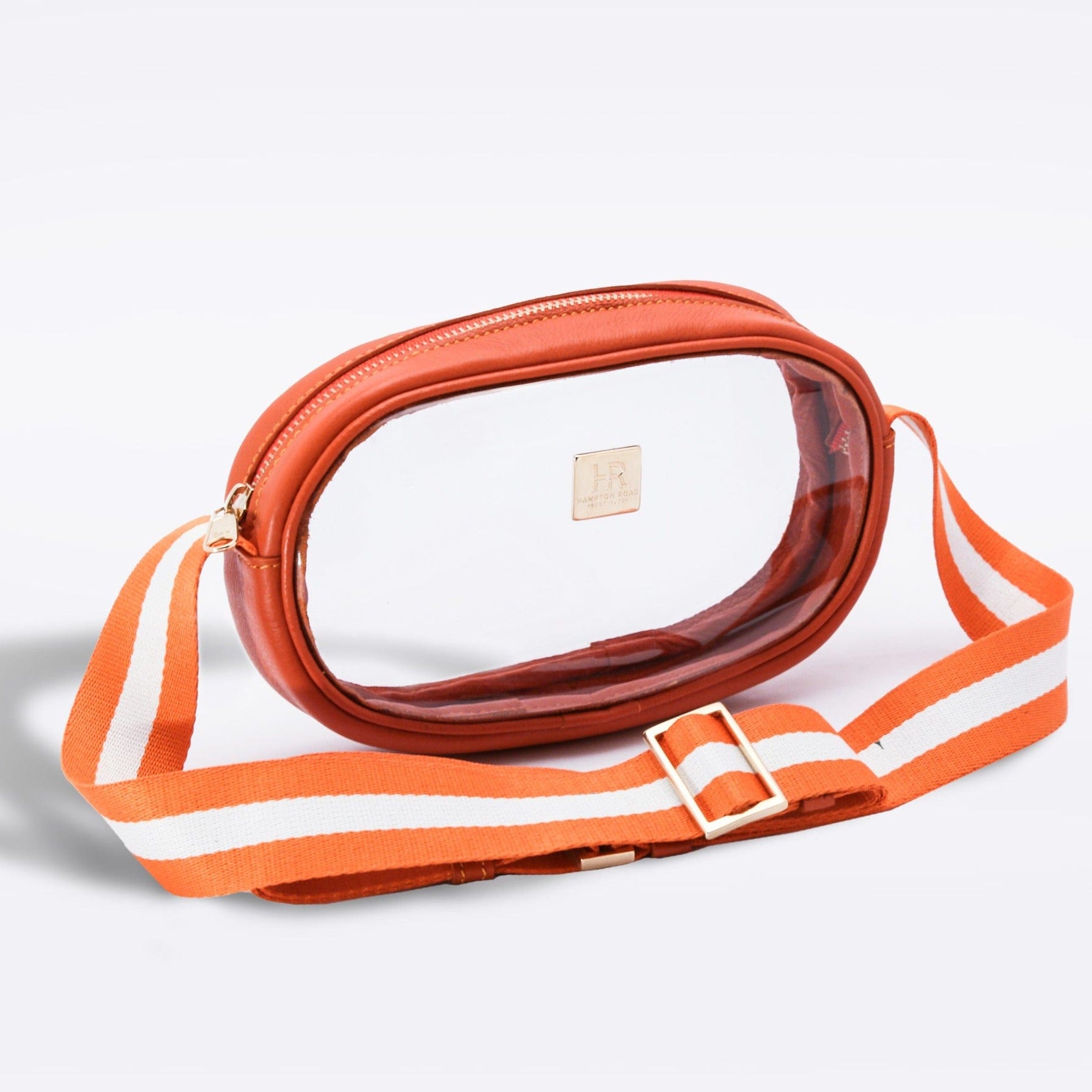 Tangerine Vinyl Annie + Orange and White Strap Vinyl Annie Bag Hampton Road Designs   